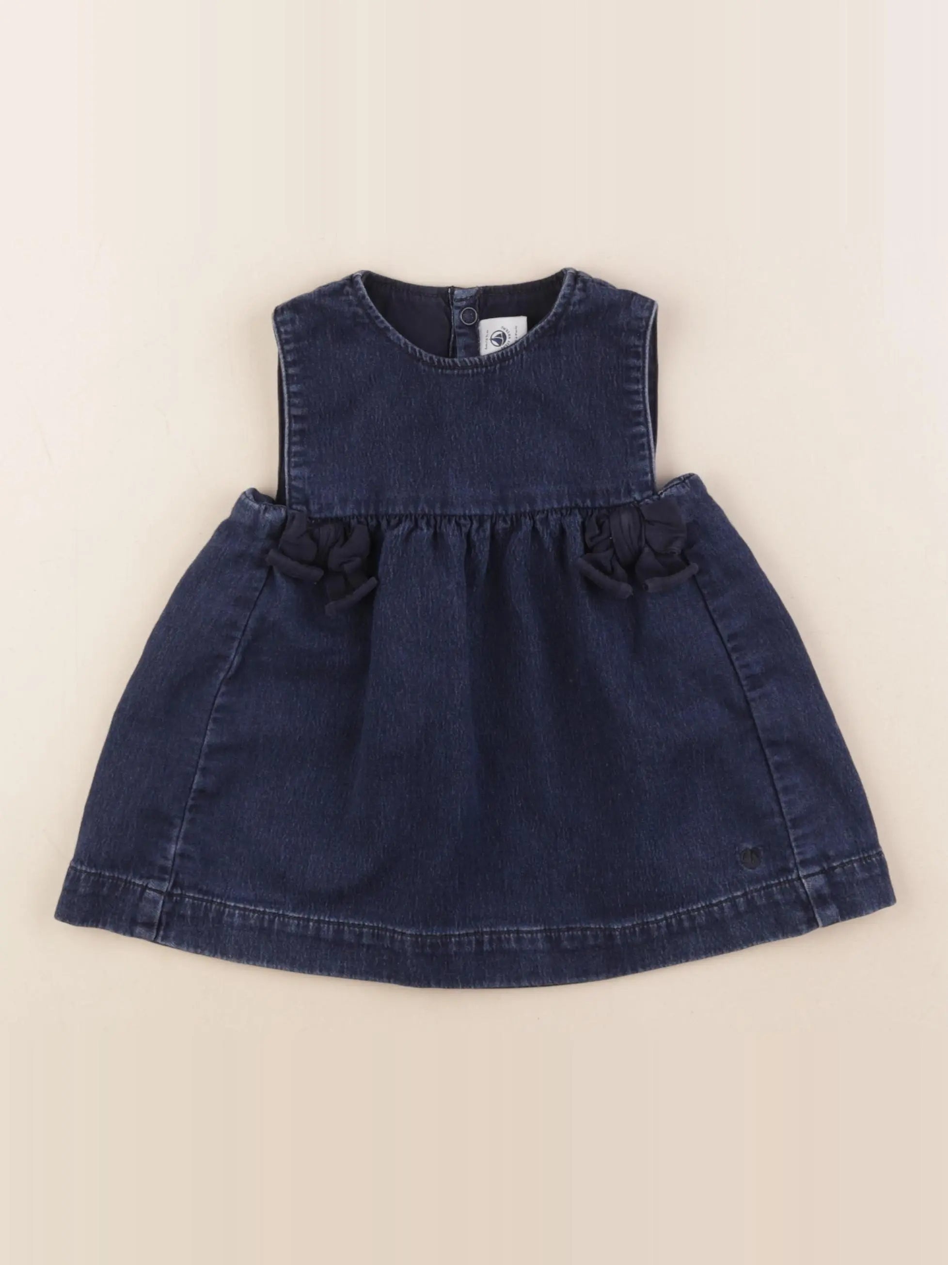 Petit Bateau - robe bleu - 6 mois
