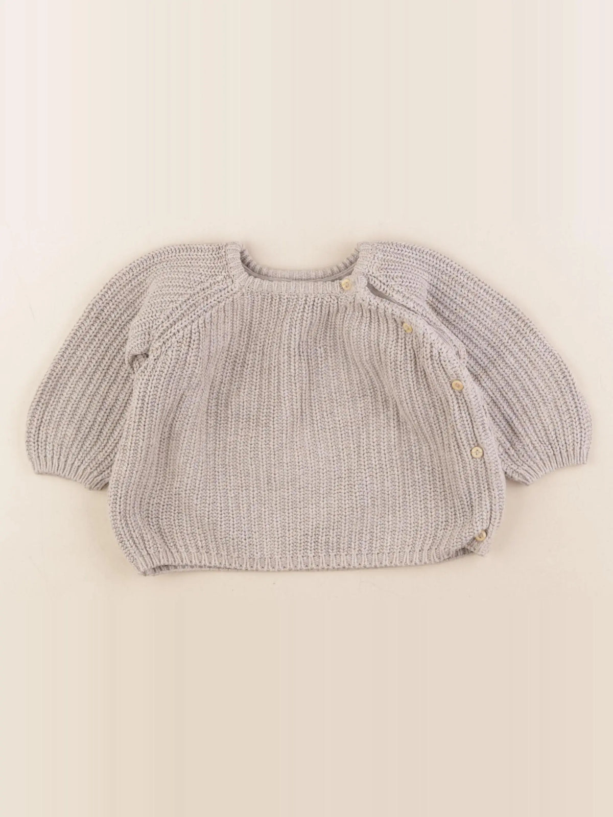 H&M - pull beige - 4/6 mois