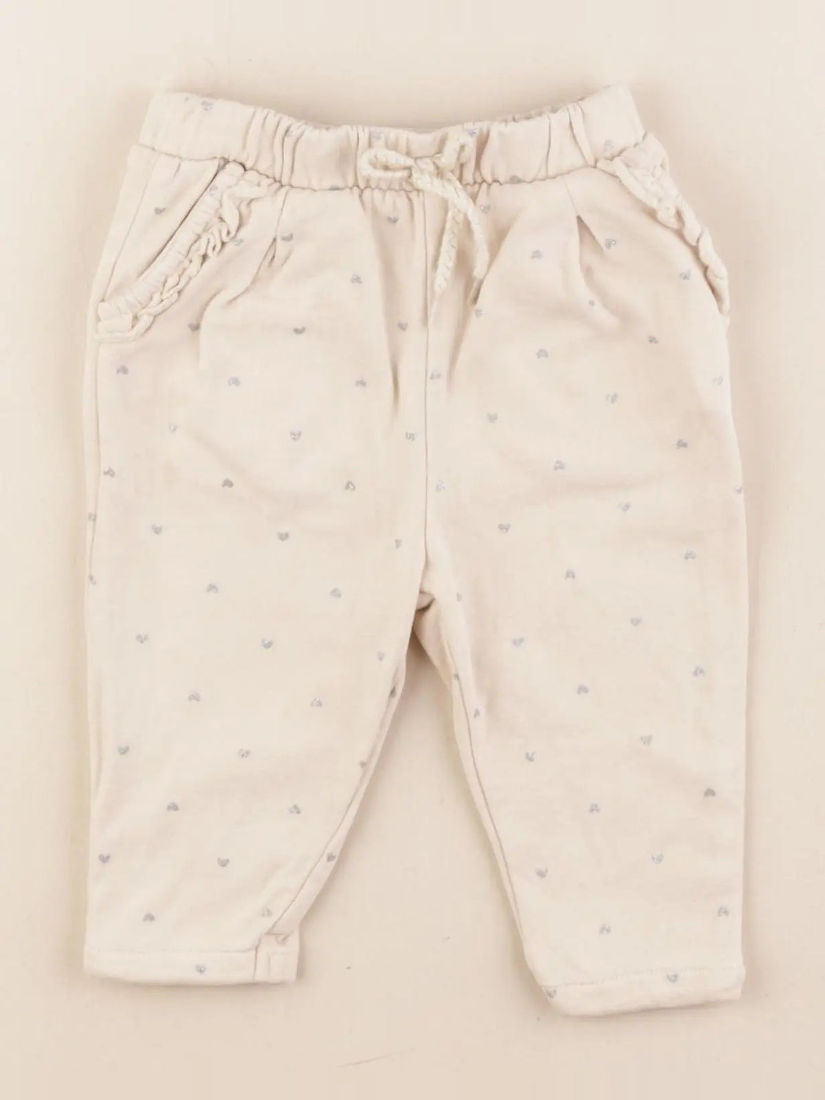 Vertbaudet - pantalon beige - 9 mois