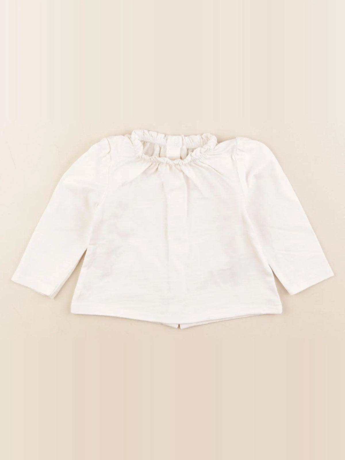 Vertbaudet - tee-shirt beige - 6 mois
