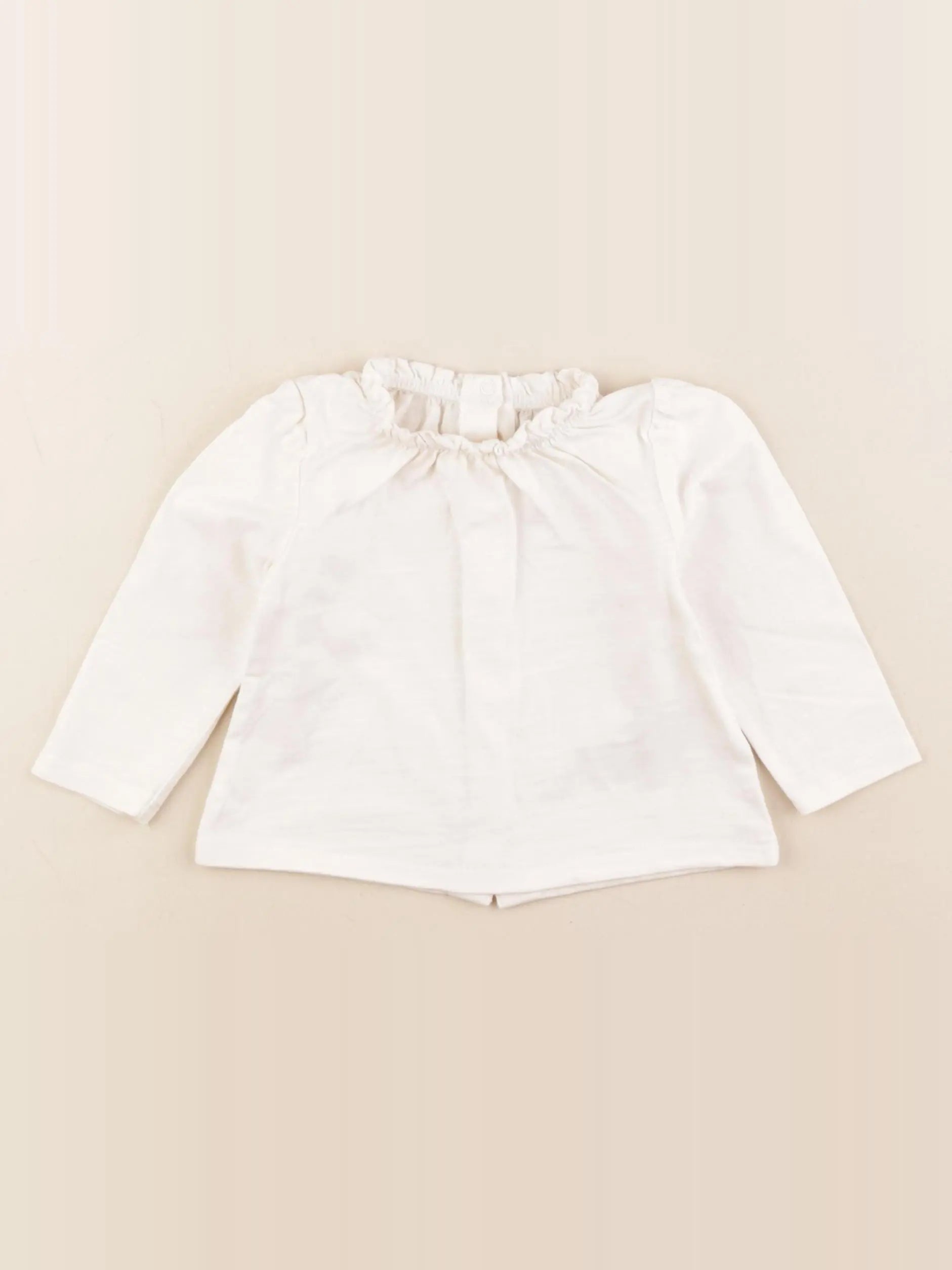 Vertbaudet - tee-shirt beige - 6 mois