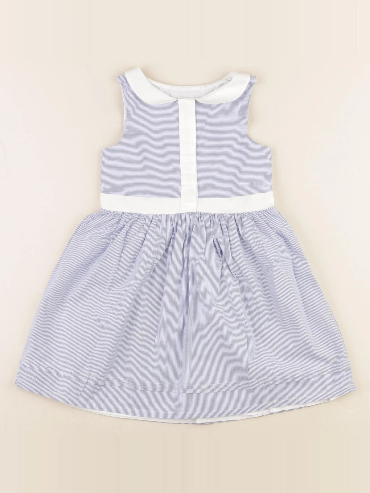 Cyrillus - robe blanc, bleu - 4 ans