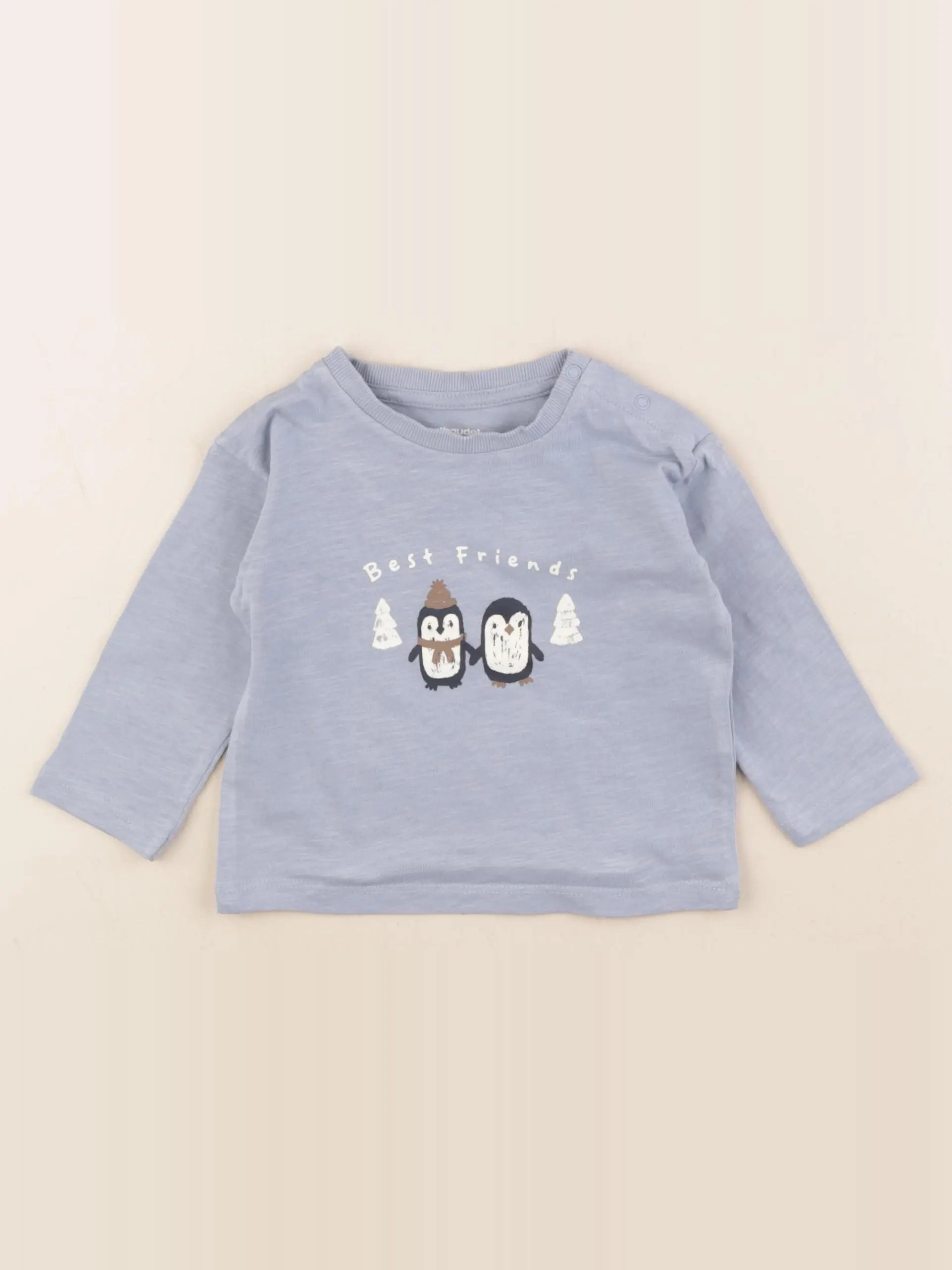 Vertbaudet - tee-shirt bleu - 9 mois