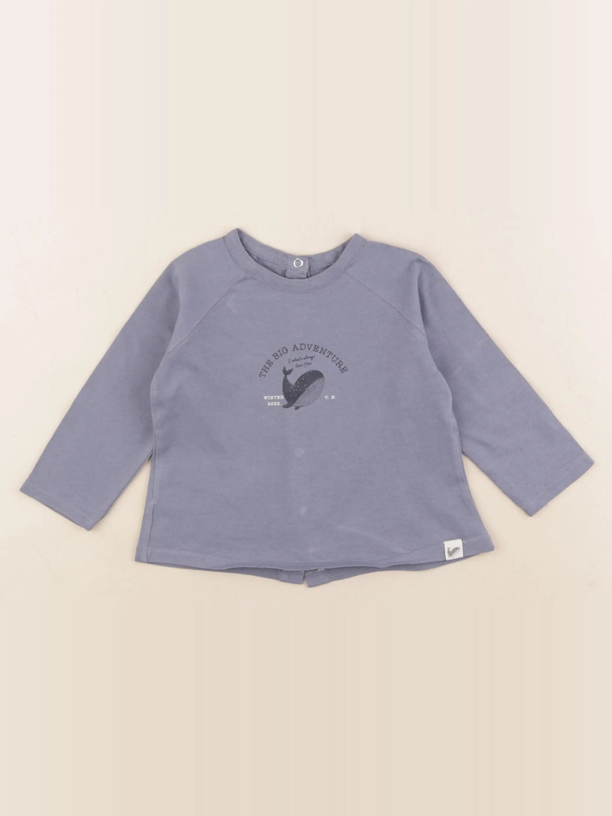 Vertbaudet - tee-shirt bleu - 9 mois
