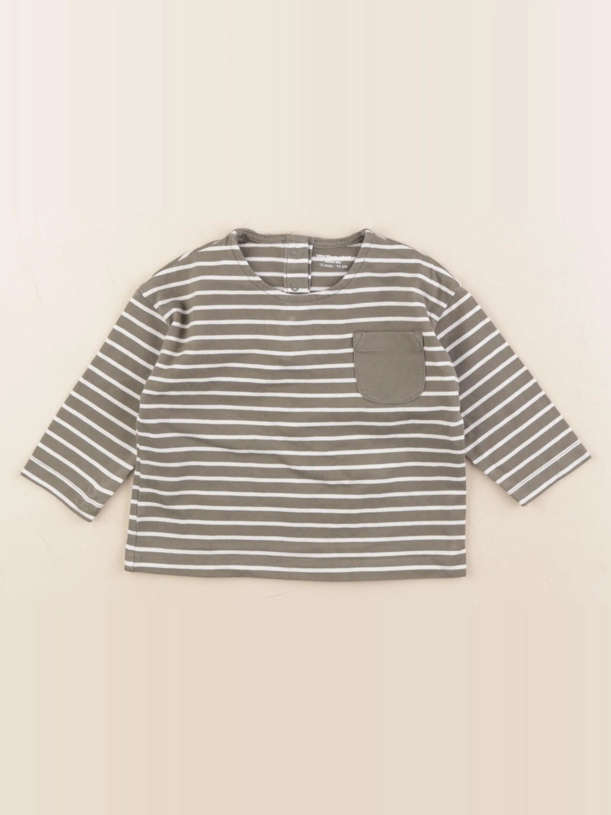 Vertbaudet - tee-shirt vert - 12 mois