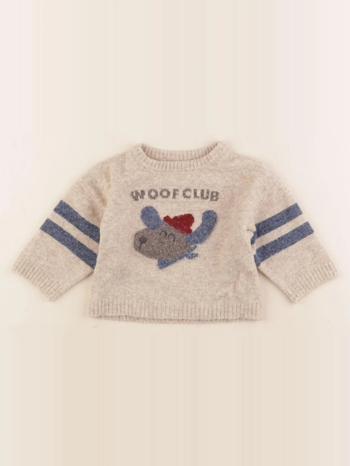 Vertbaudet - pull beige - 9 mois