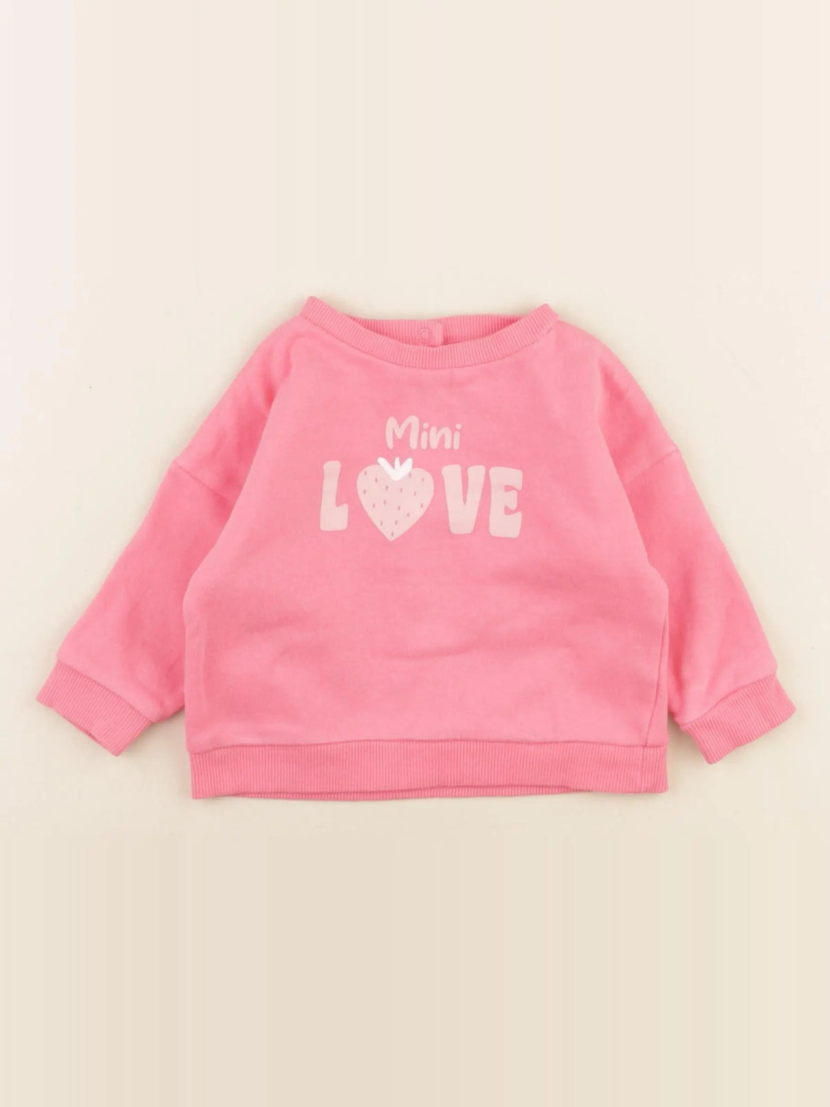 Vertbaudet - sweat rose - 6 mois