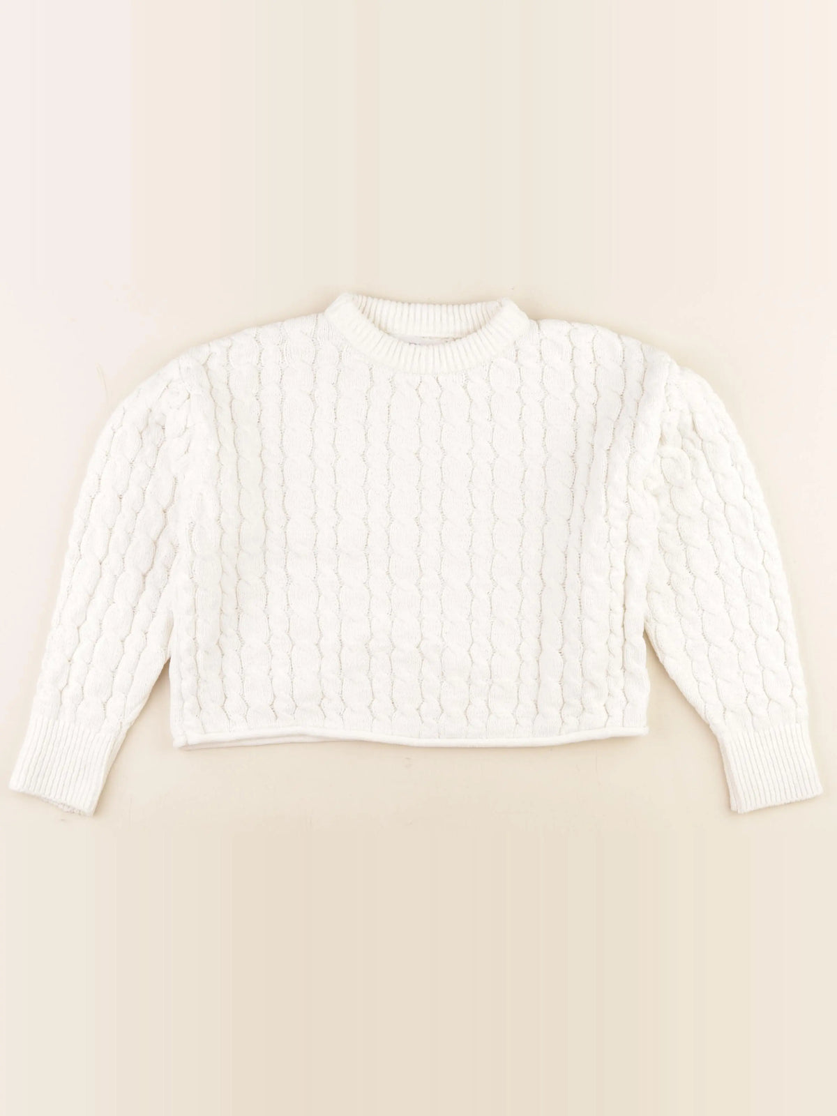Zara - pull court blanc - 9/10 ans