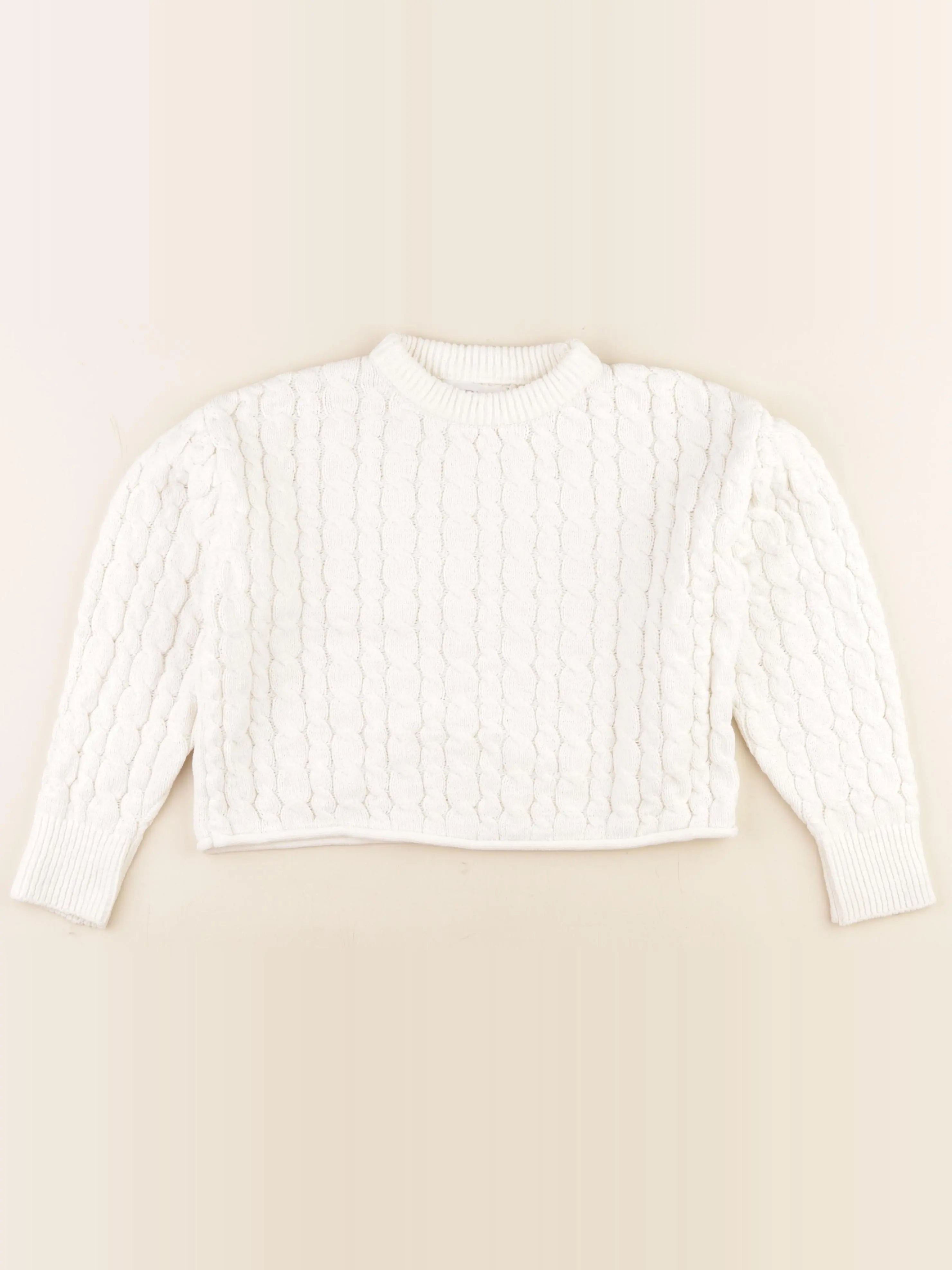 Zara - pull court blanc - 9/10 ans
