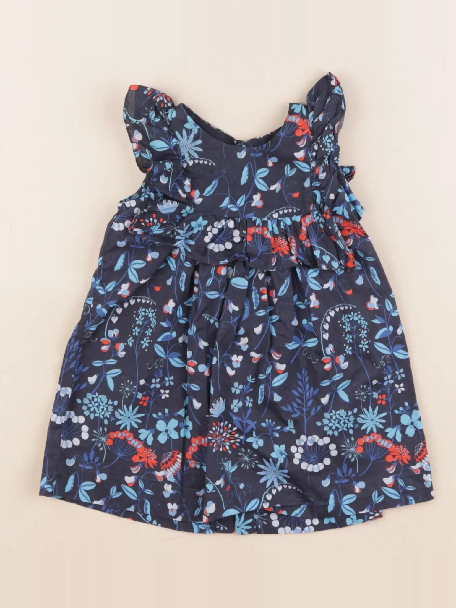 Jacadi - robe liberty bleu - 6 mois