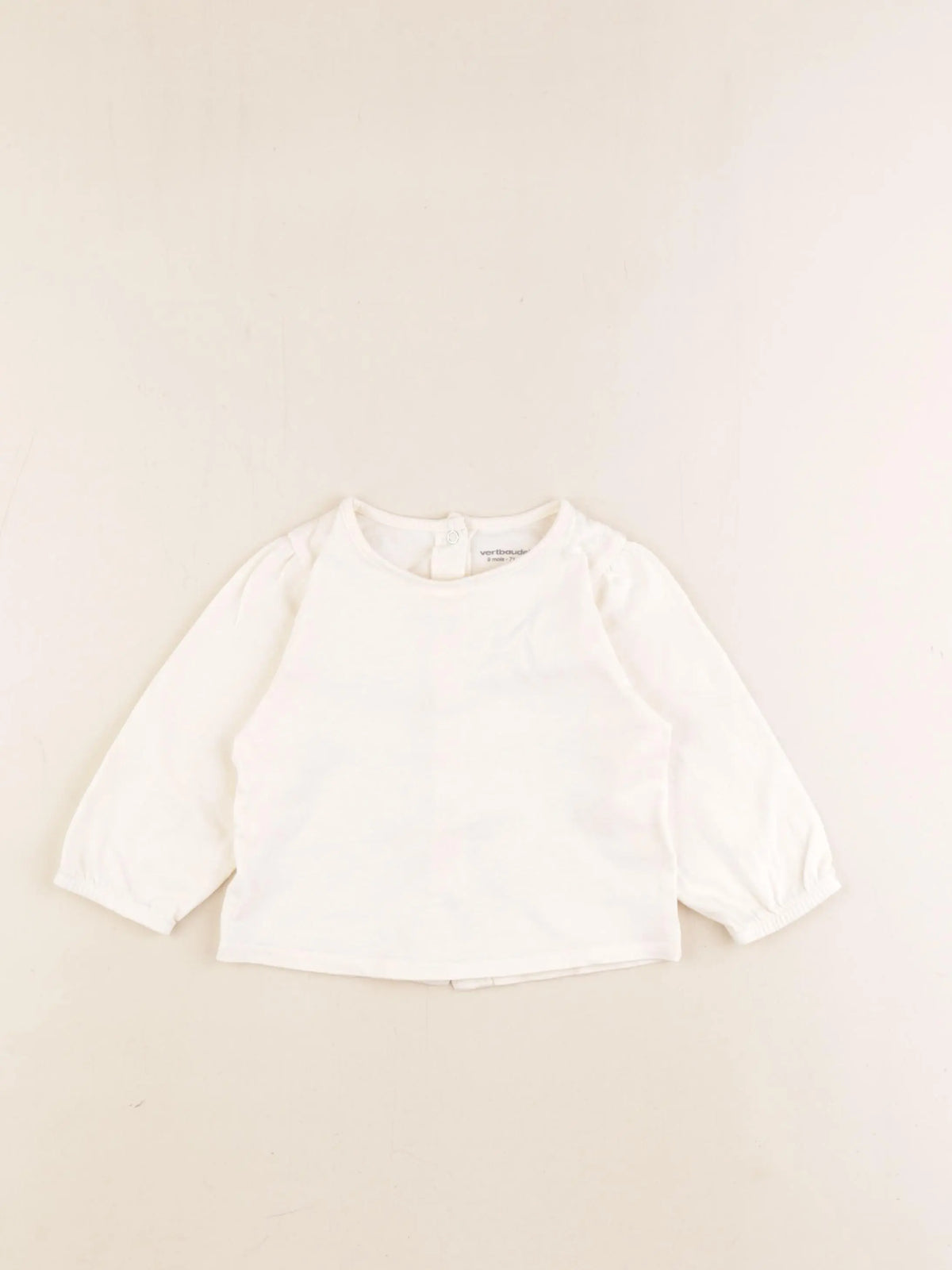 Vertbaudet - tee-shirt beige - 9 mois