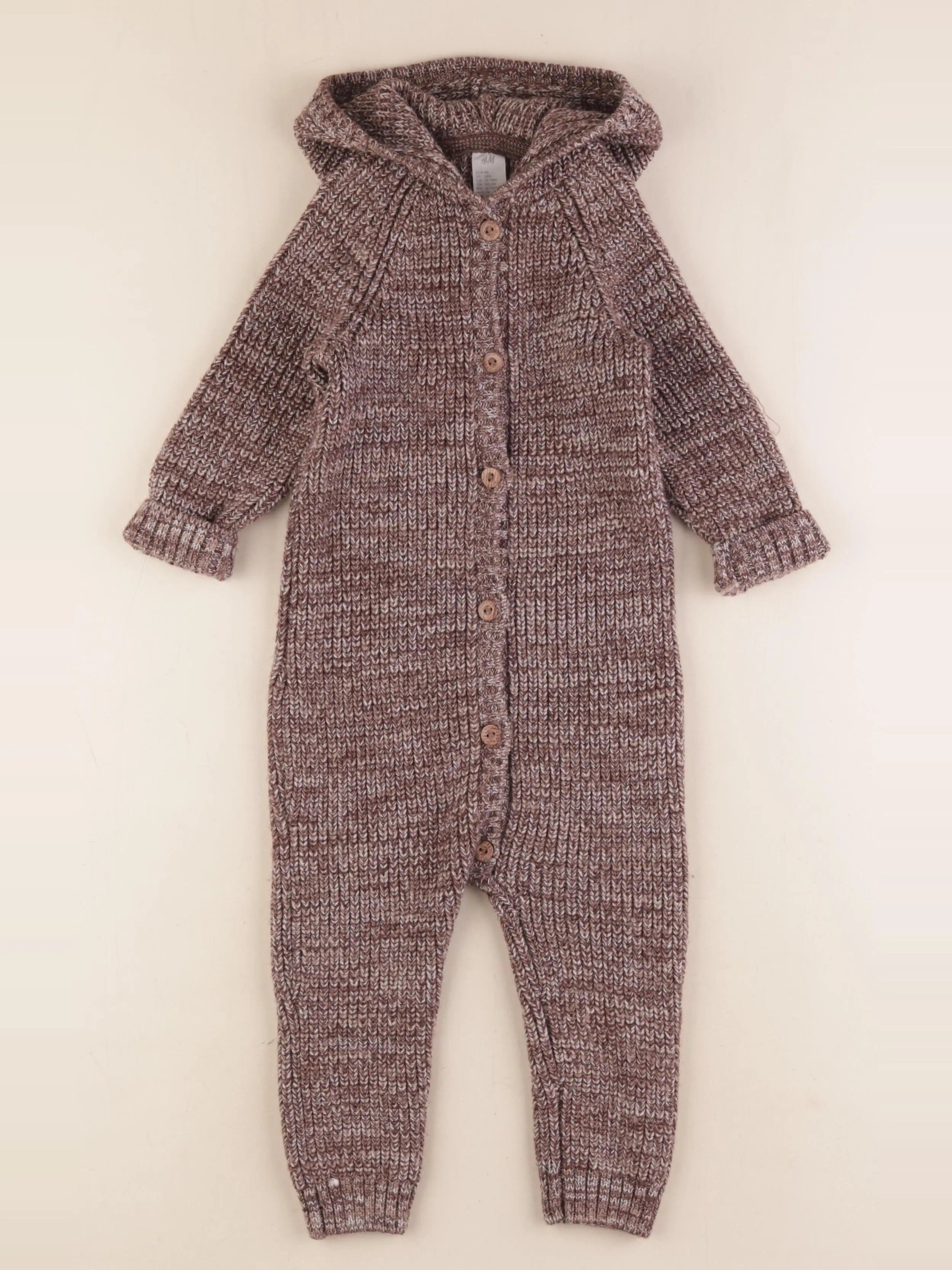 H&M - combinaison marron - 12/18 mois