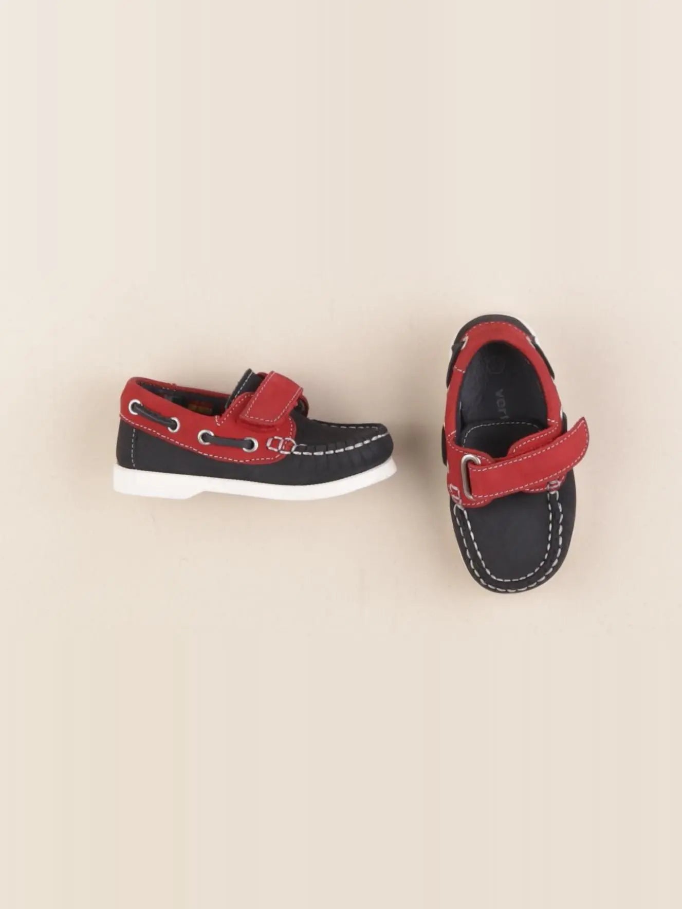 Vertbaudet - mocassins bleu, rouge - pointure 20