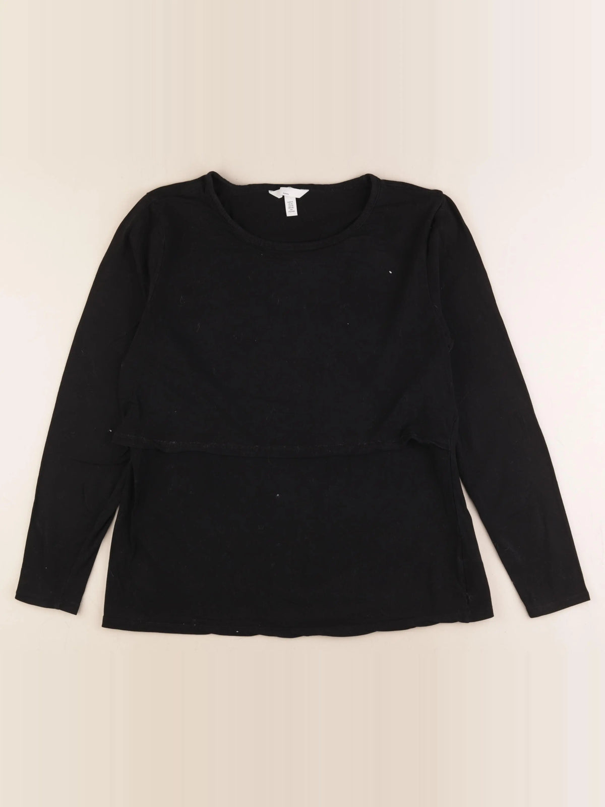H&M - tee-shirt grossesse, allaitement noir - xl