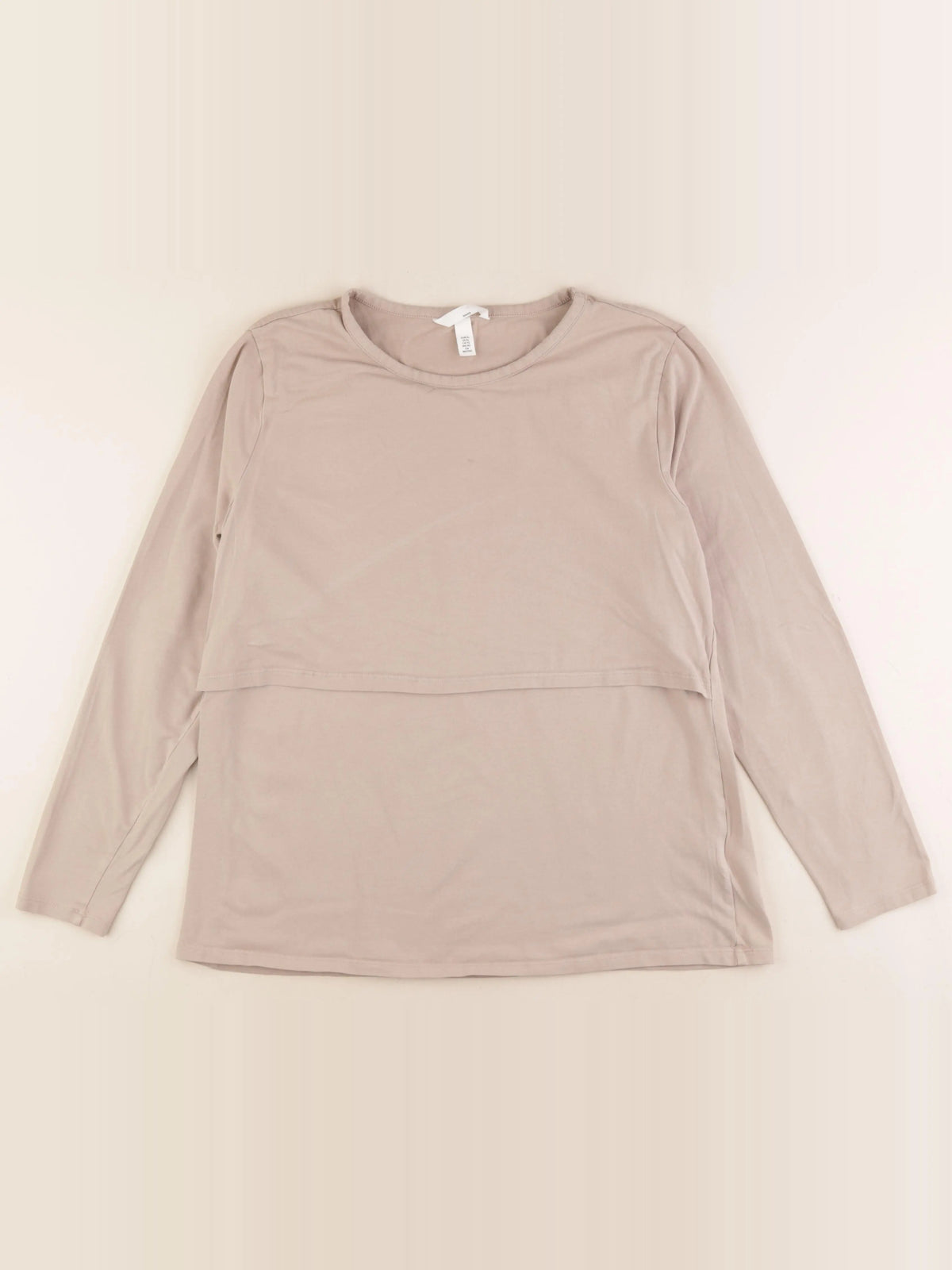 H&M - tee-shirt grossesse, allaitement marron - xl