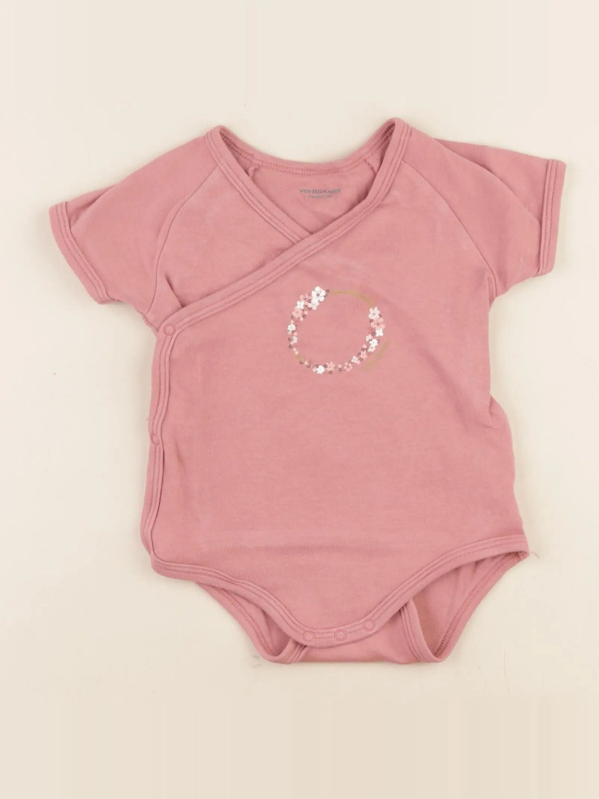 Vertbaudet - body rose - 12 mois