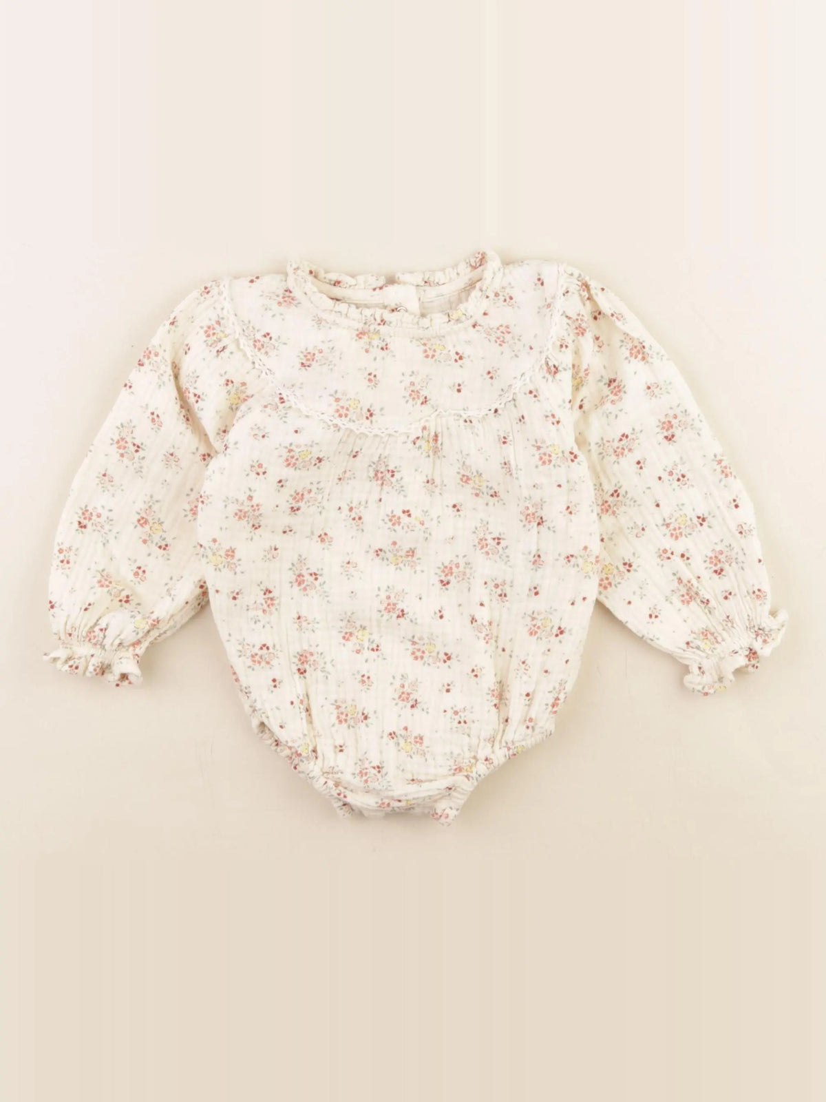 Vertbaudet - combinaison beige - 9 mois