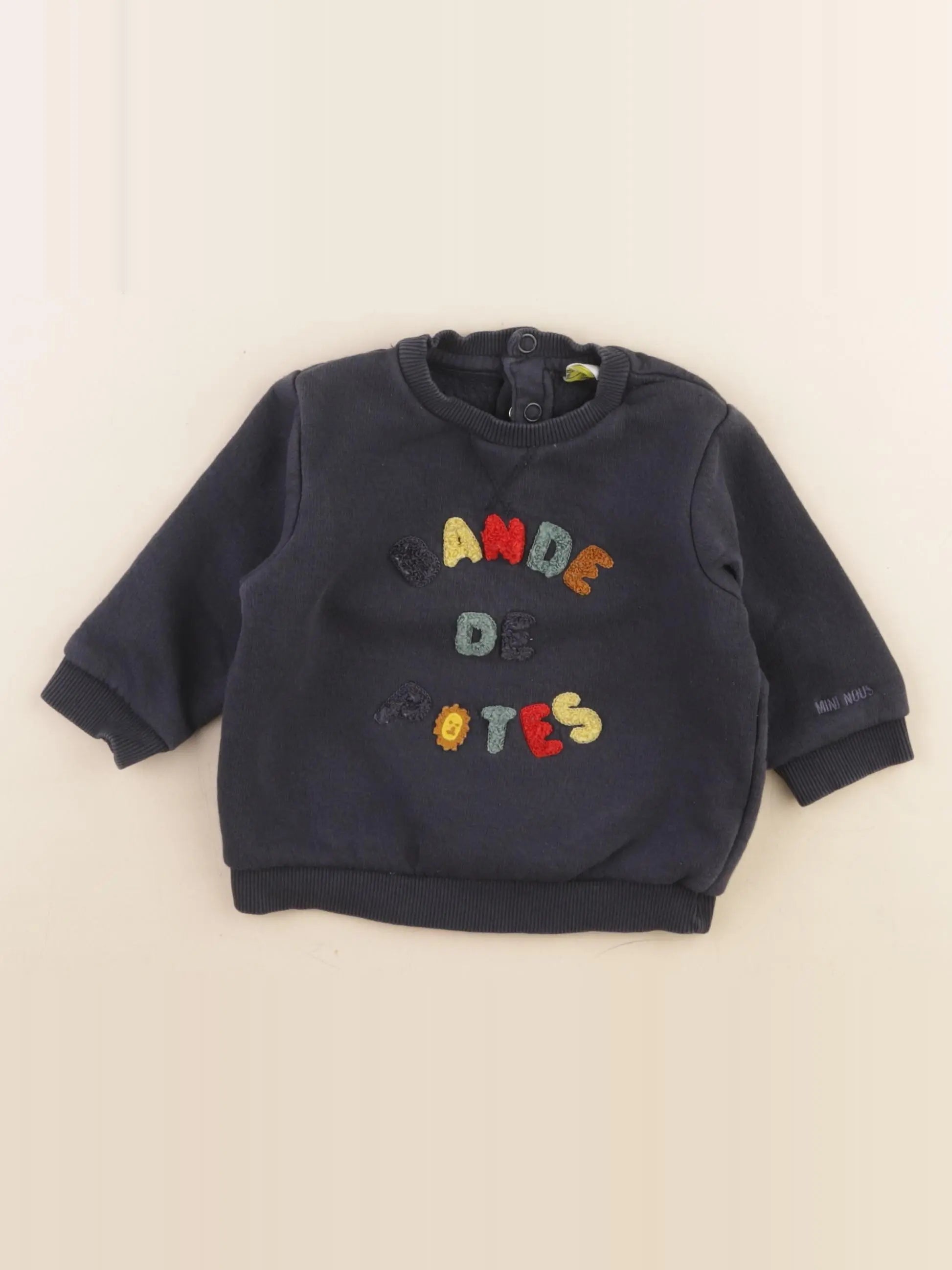 Tape à l'oeil - sweat bleu - 6 mois