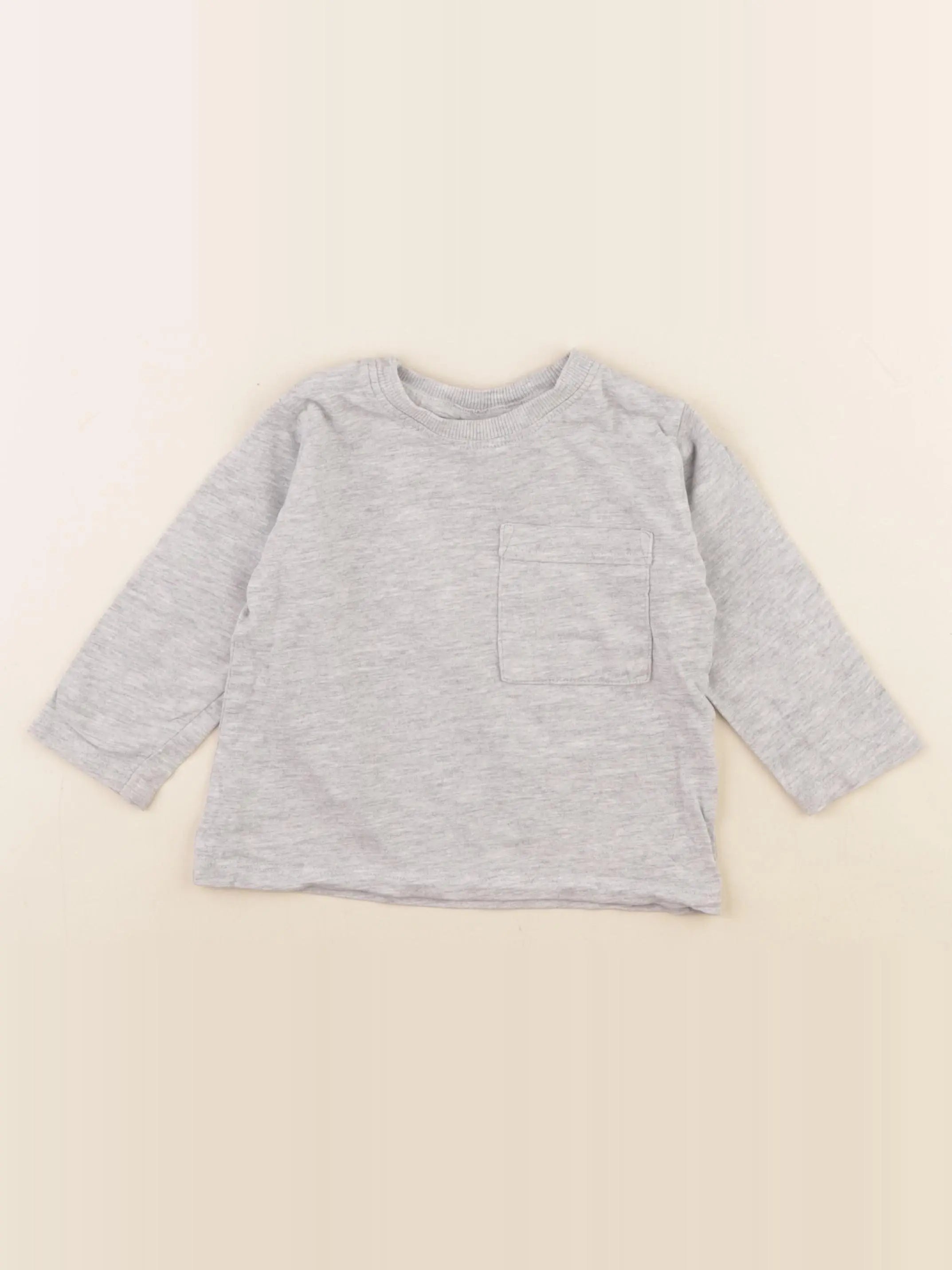 Zara - tee-shirt gris - 9/12 mois