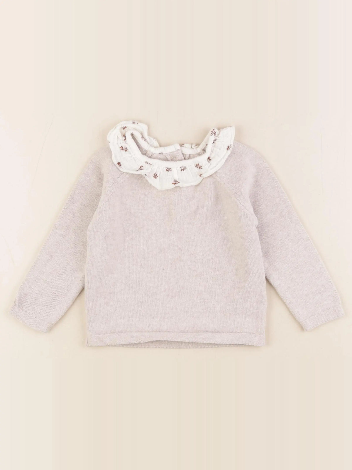 Vertbaudet - pull beige - 18 mois