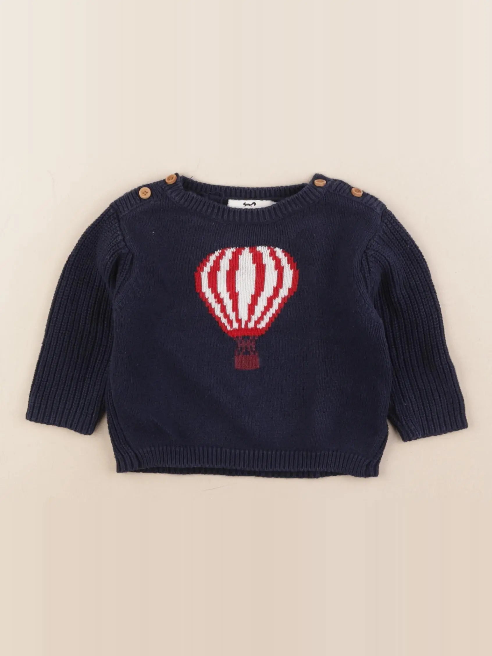 Cyrillus - pull bleu - 6 mois