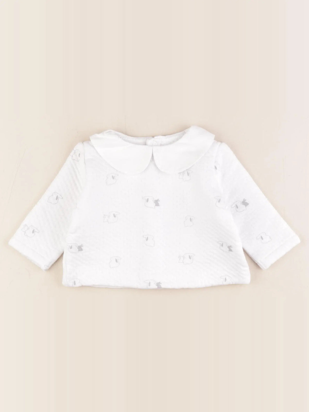Jacadi - sweat blanc - 6 mois