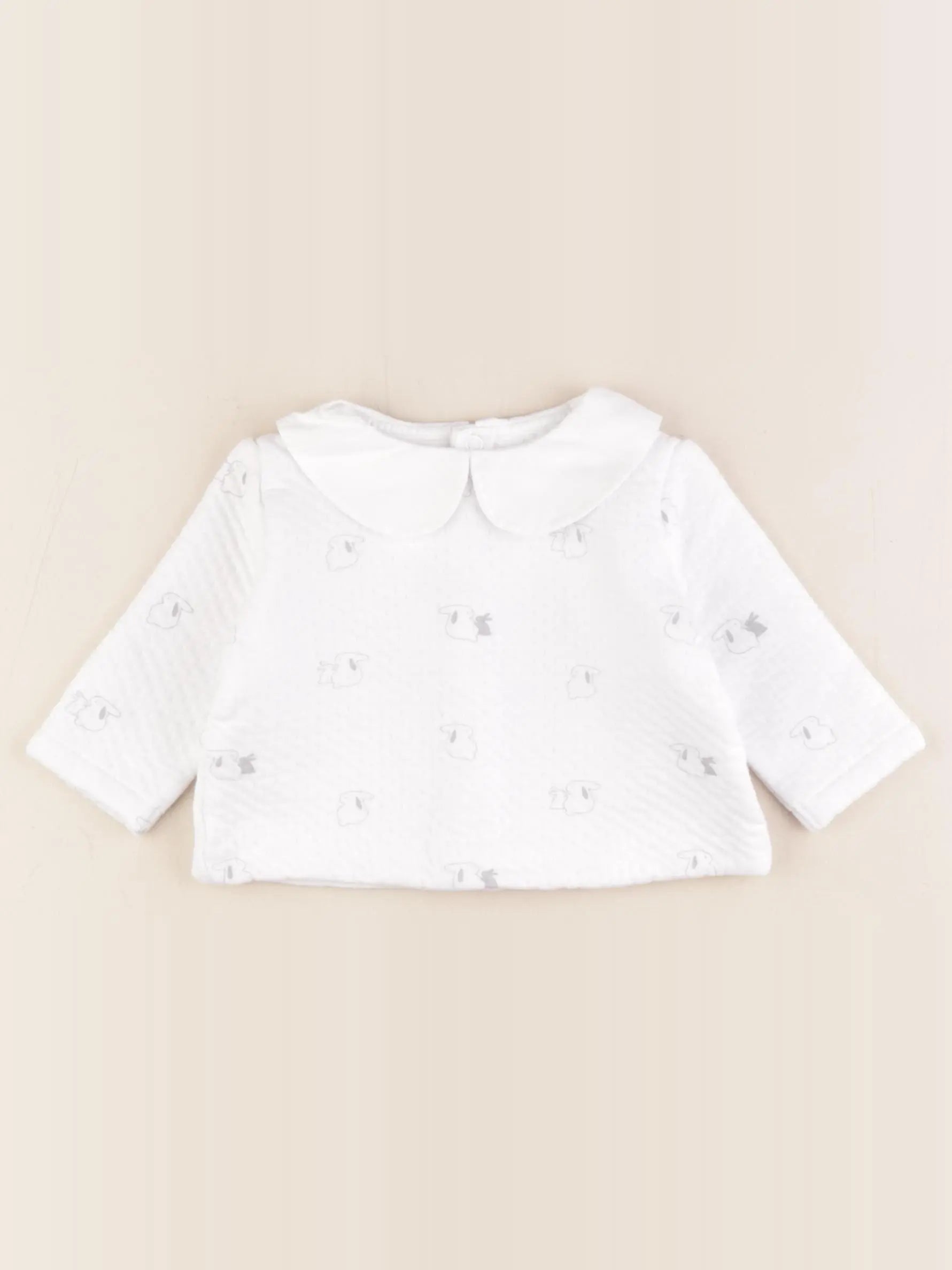 Jacadi - sweat blanc - 6 mois
