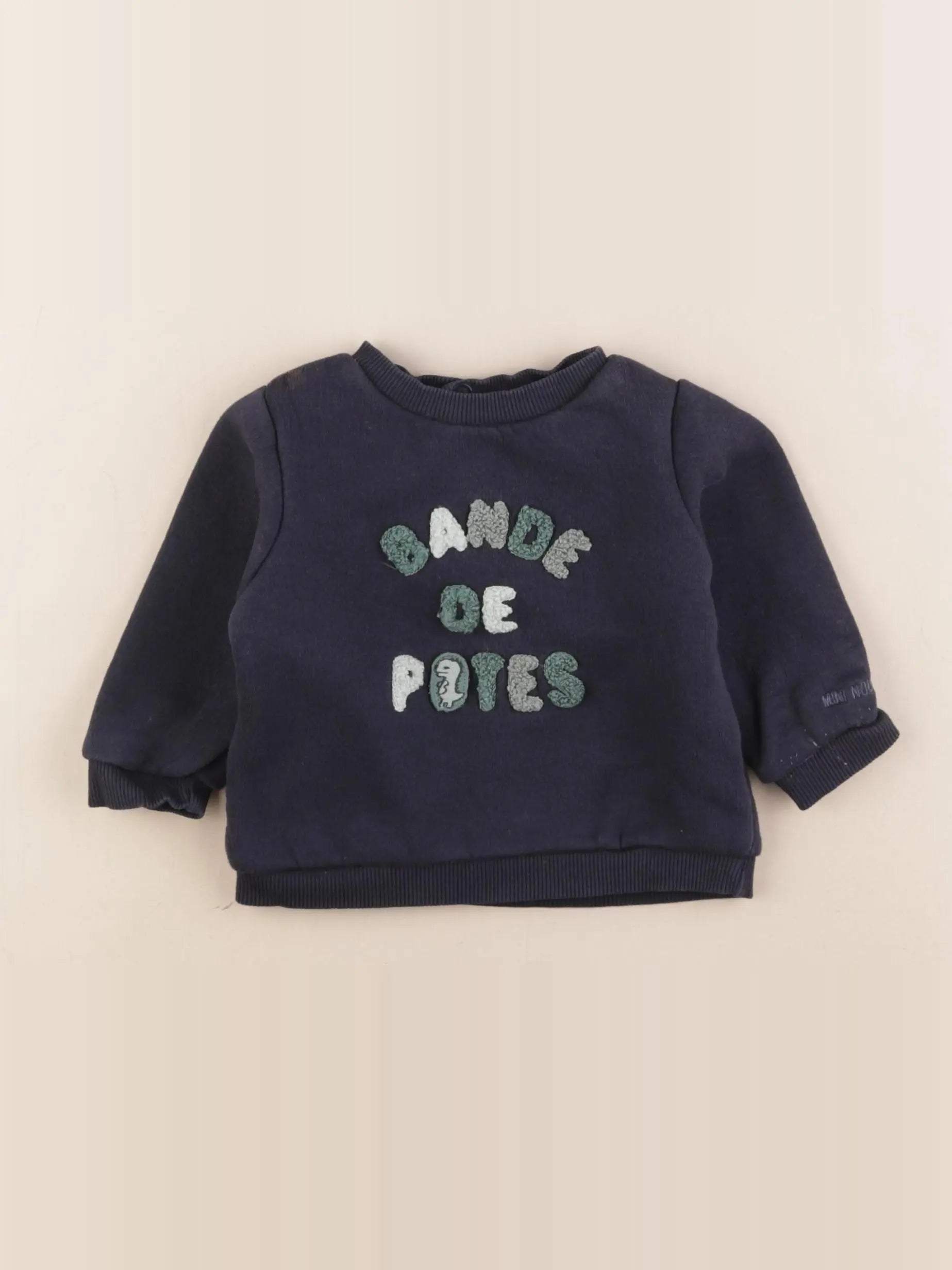 Tape à l'oeil - sweat bleu - 9 mois