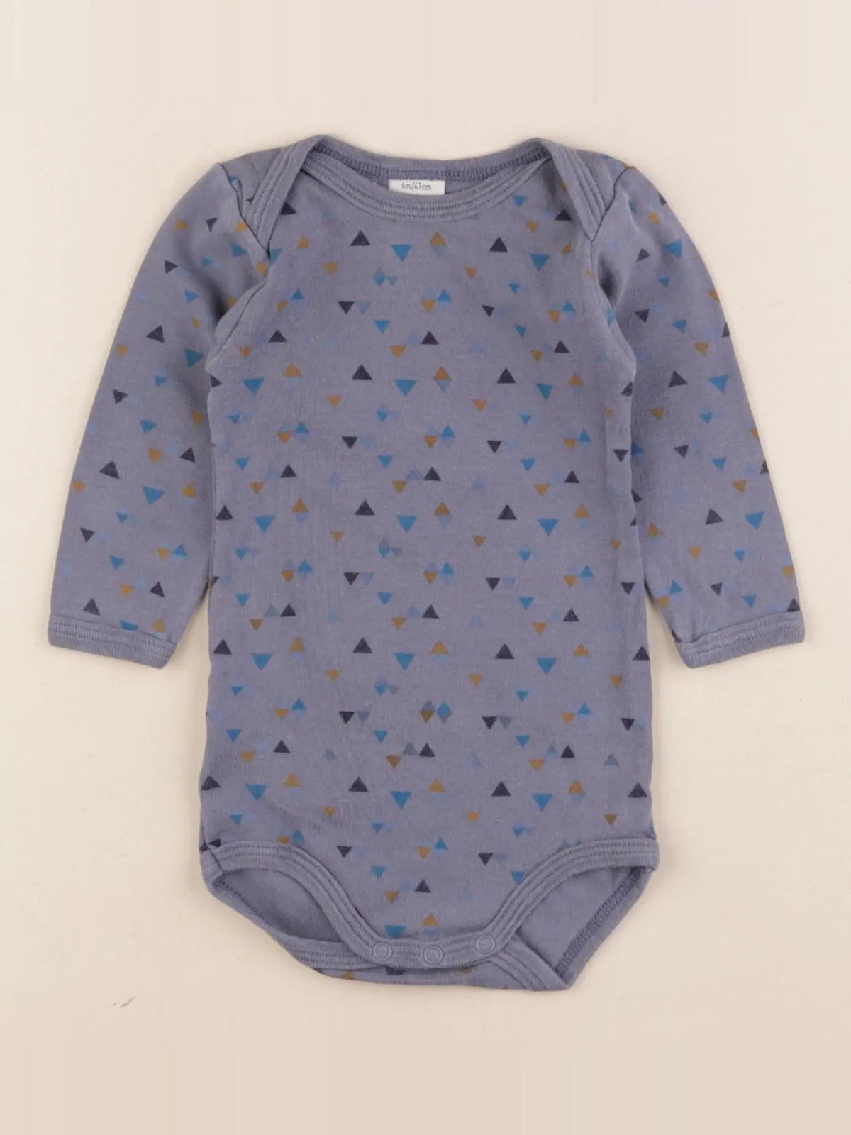 Petit Bateau - body bleu - 6 mois