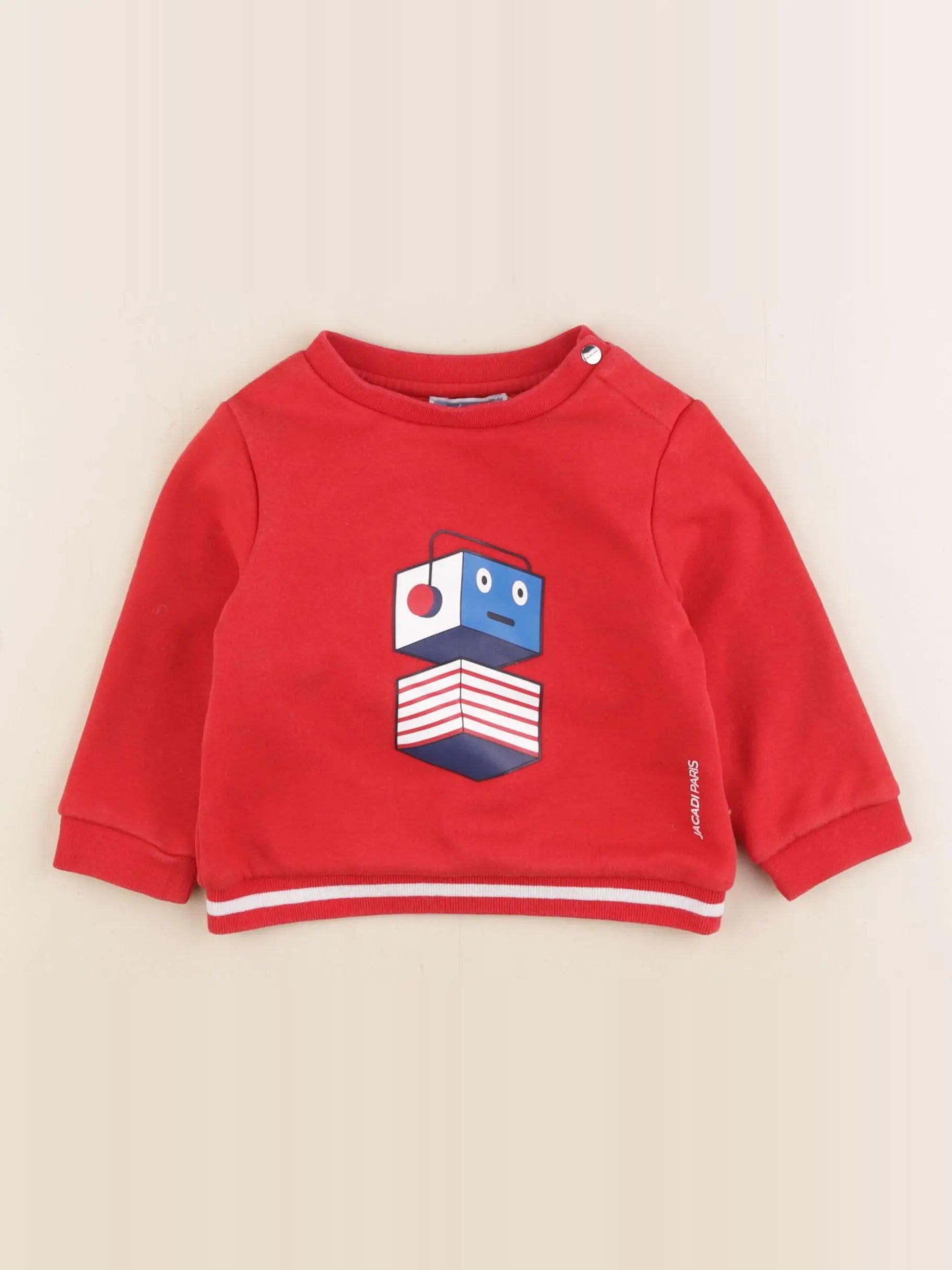 Jacadi - sweat rouge - 12 mois