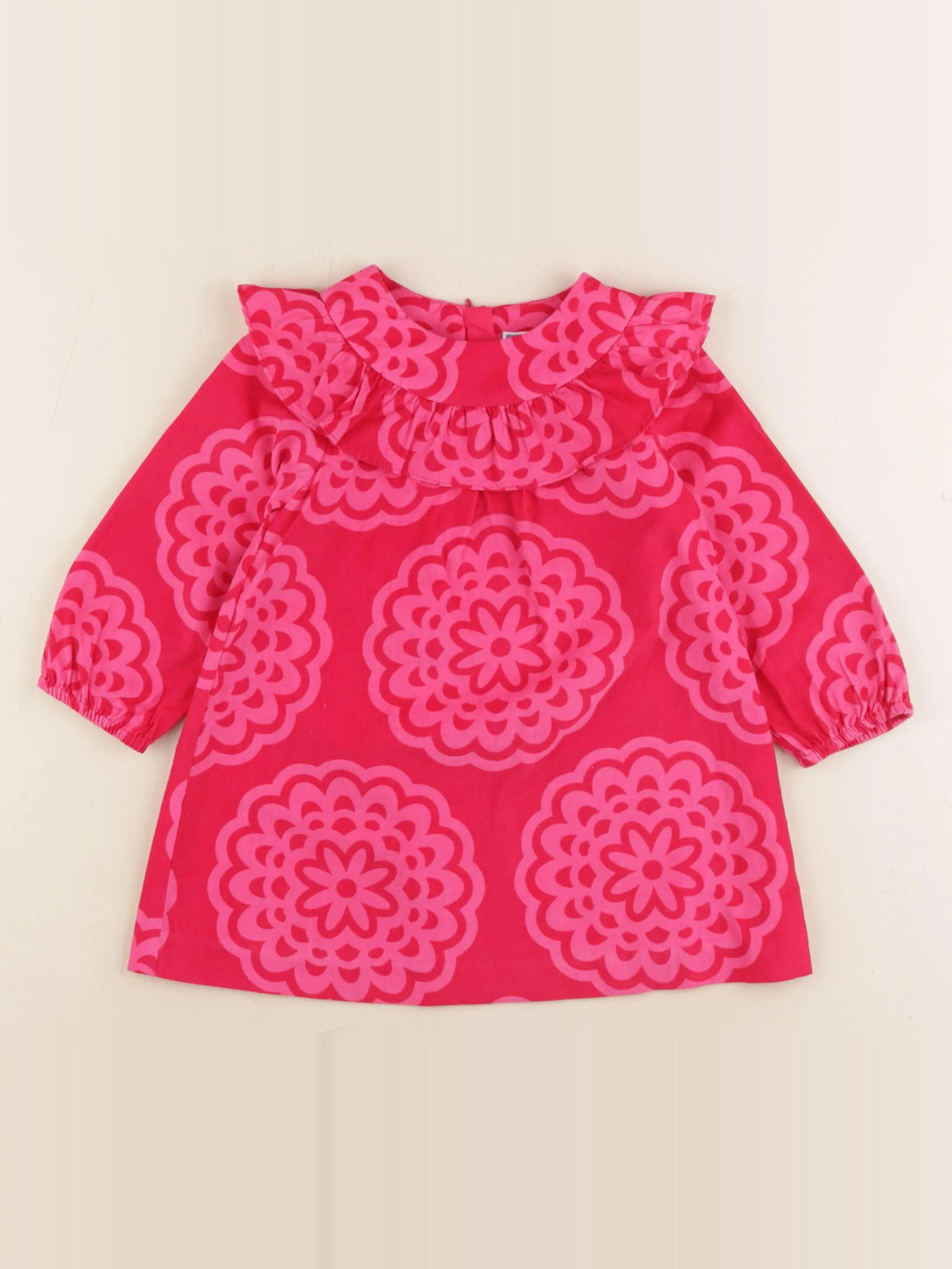 Jacadi - robe rouge, rose - 12 mois