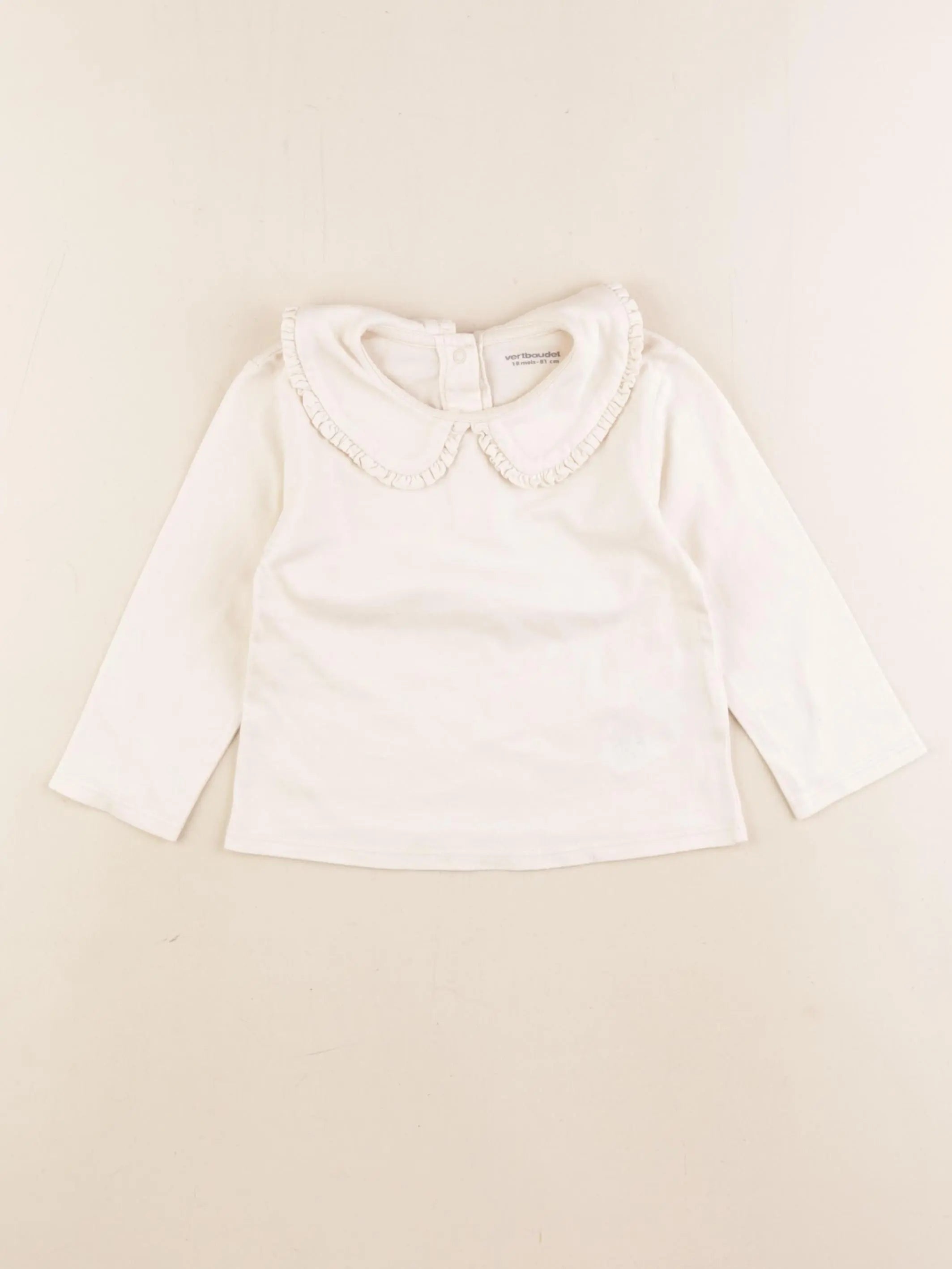 Vertbaudet - tee-shirt beige - 18 mois