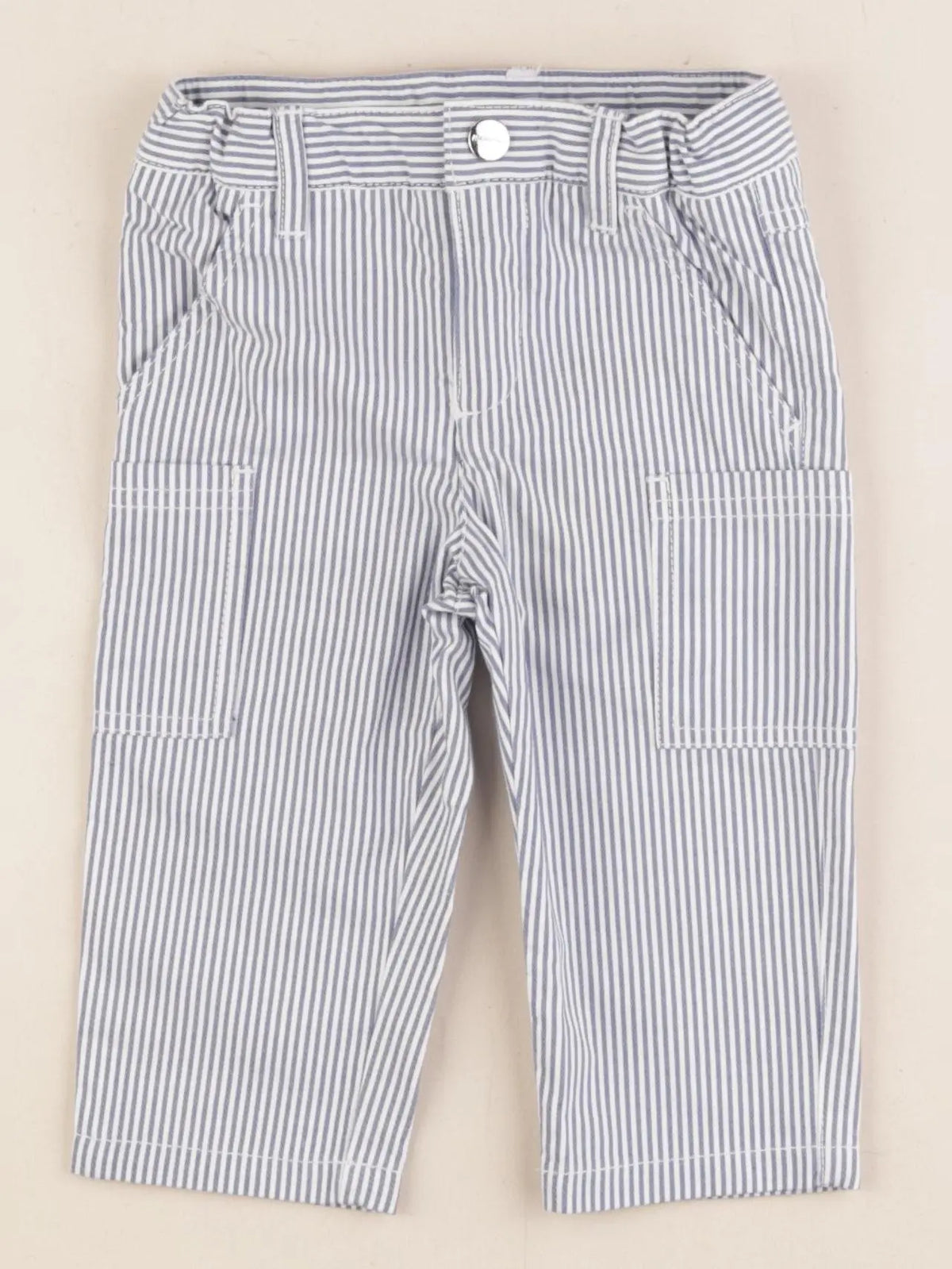 Jacadi - pantalon blanc, bleu - 12 mois