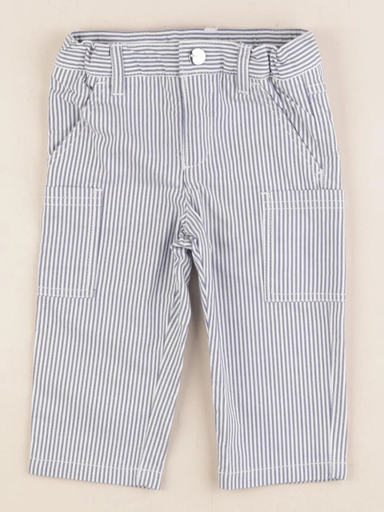Jacadi - pantalon blanc, bleu - 12 mois