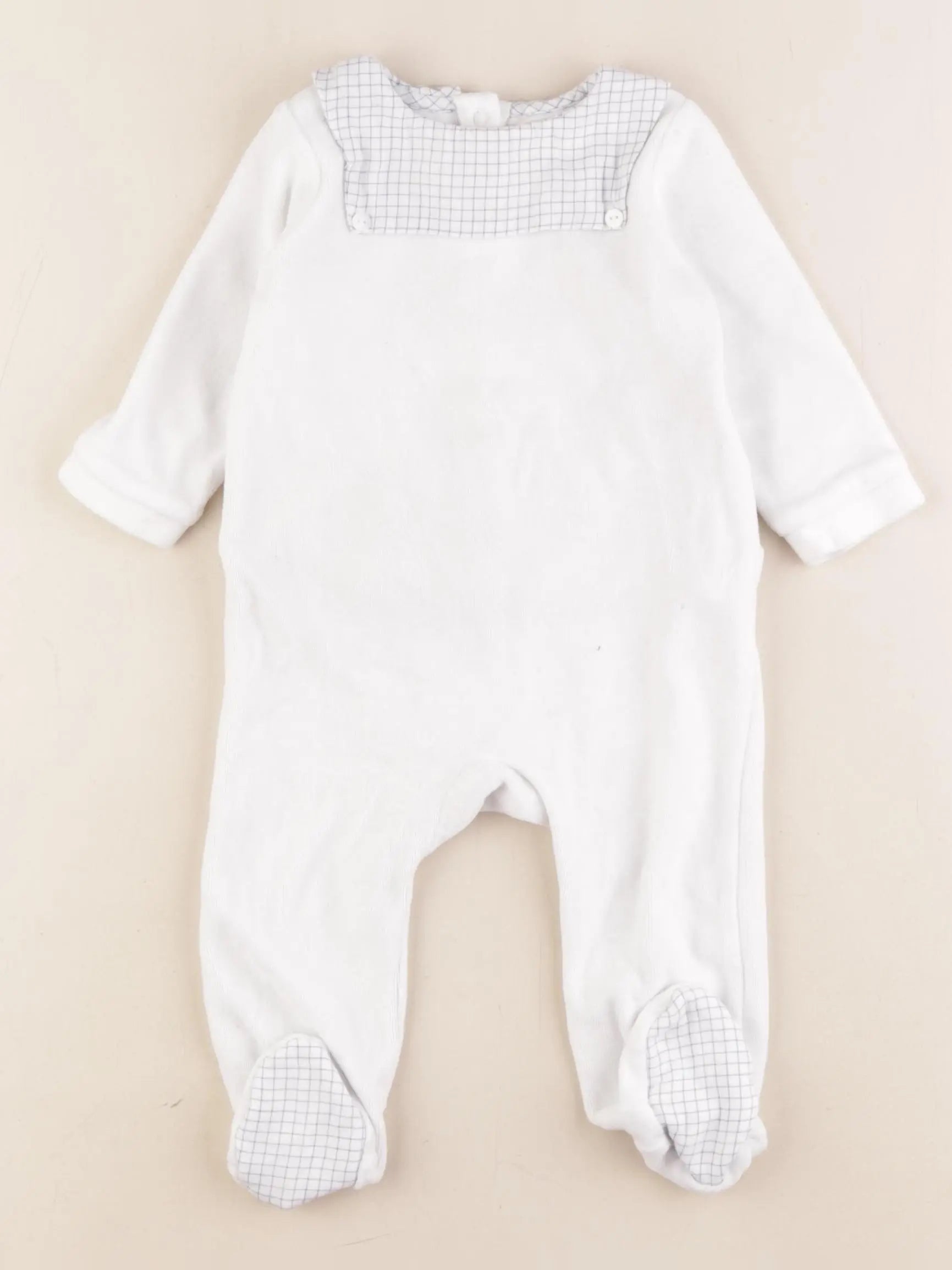 Cyrillus - pyjama velours blanc - 9 mois