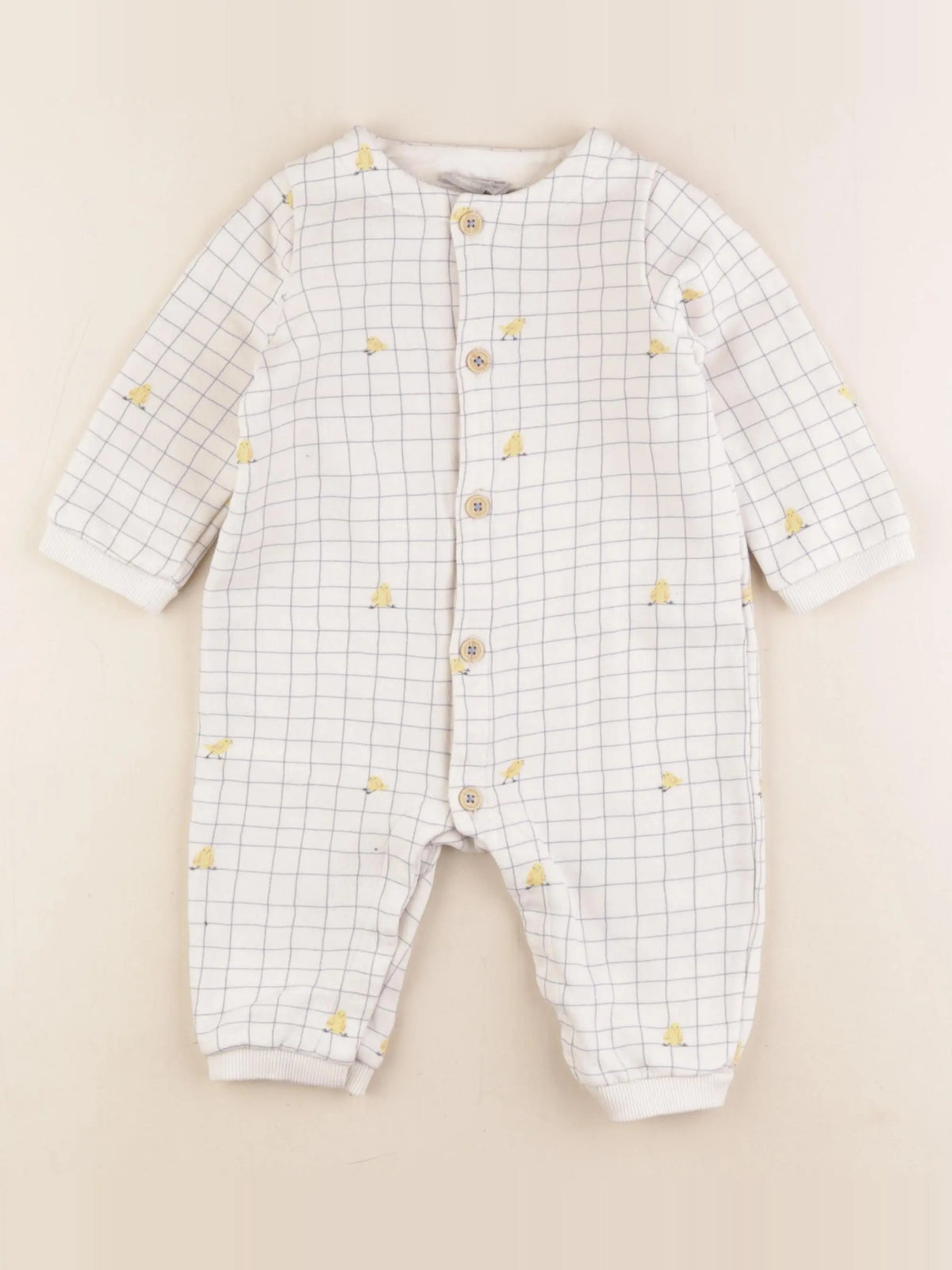 Boutchou - combinaison beige, bleu - 12 mois