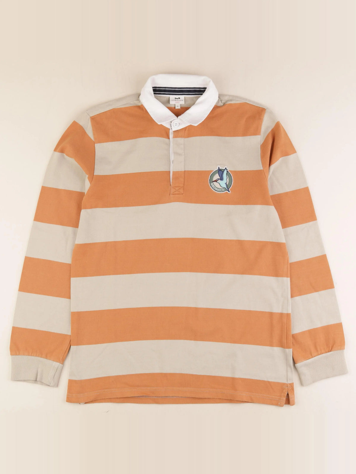 Cyrillus - polo beige, orange - 14 ans