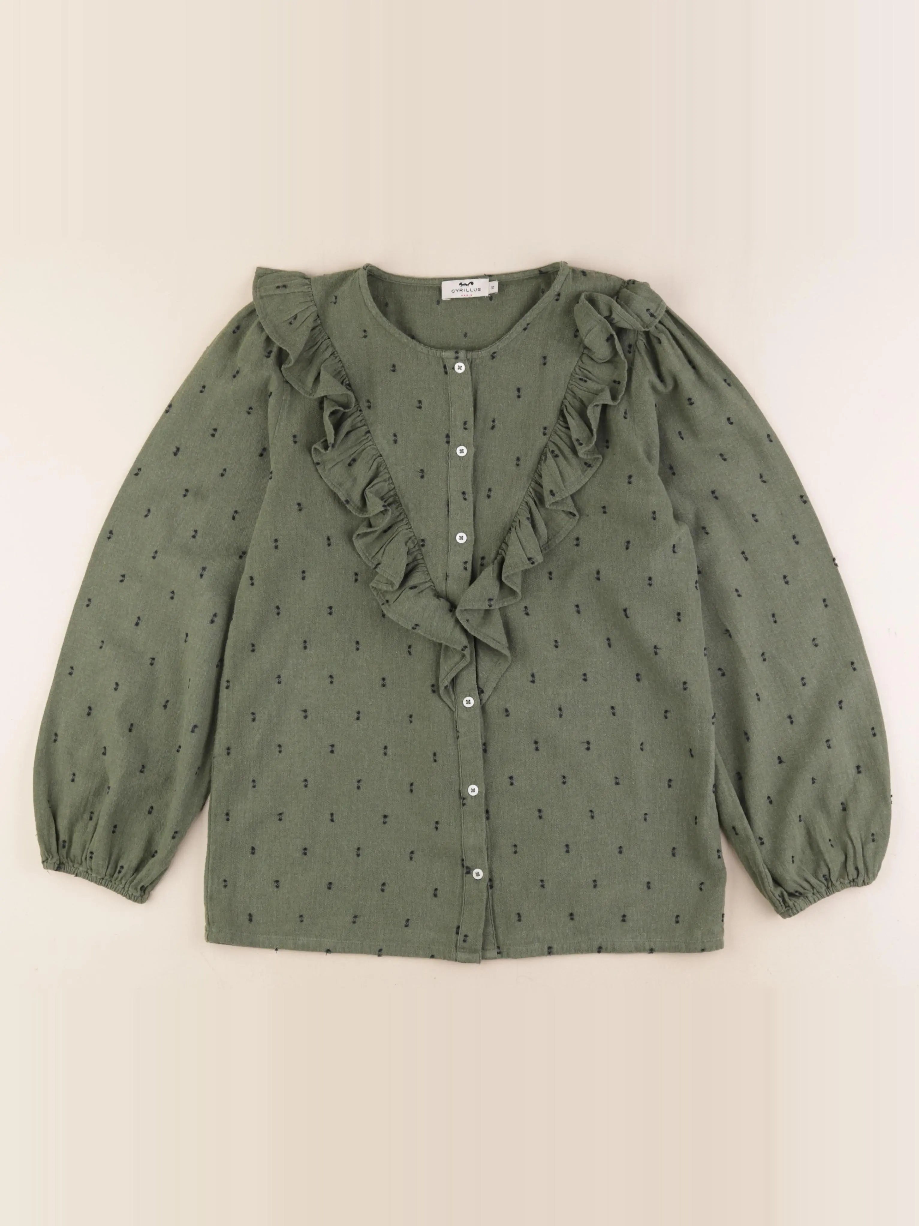 Cyrillus - blouse vert - 12 ans