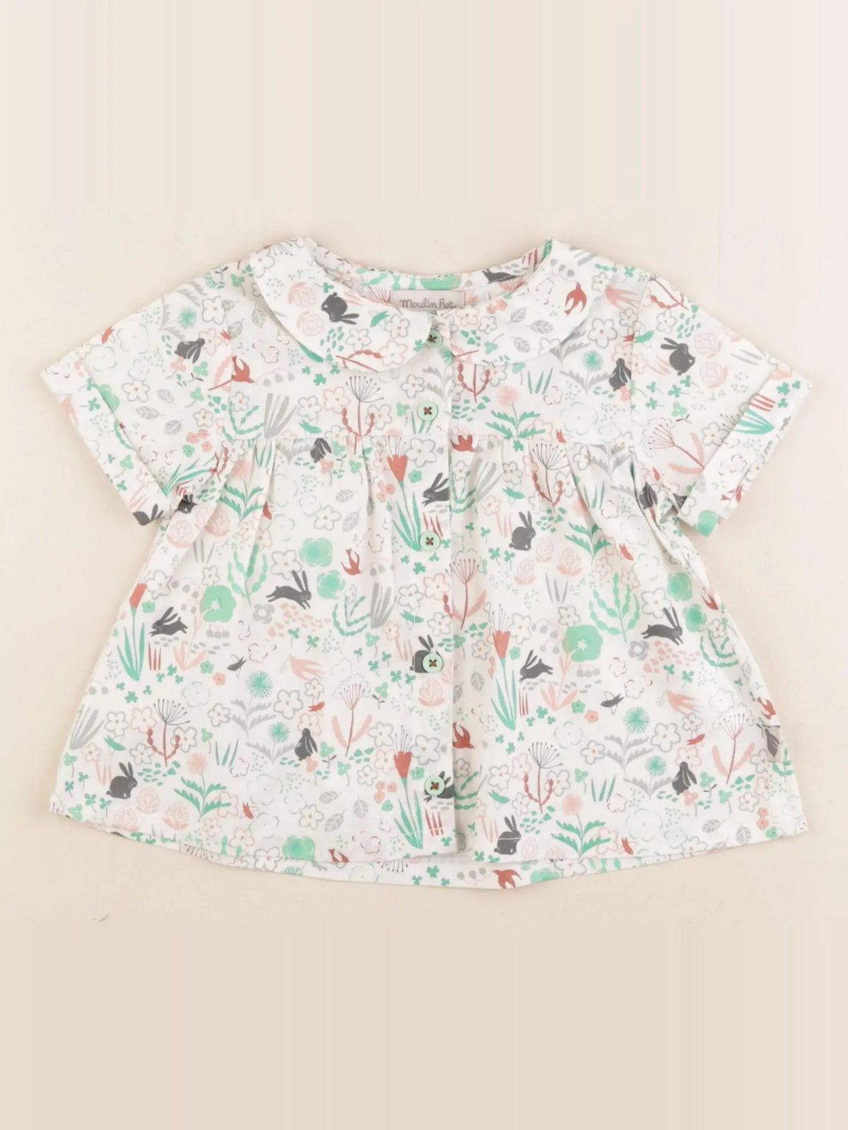 Moulin Roty - blouse multicolore - 12 mois