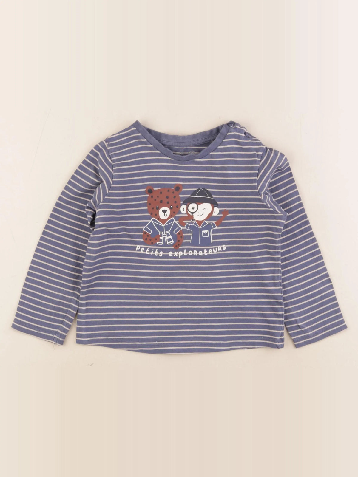 Vertbaudet - tee-shirt bleu - 36 mois