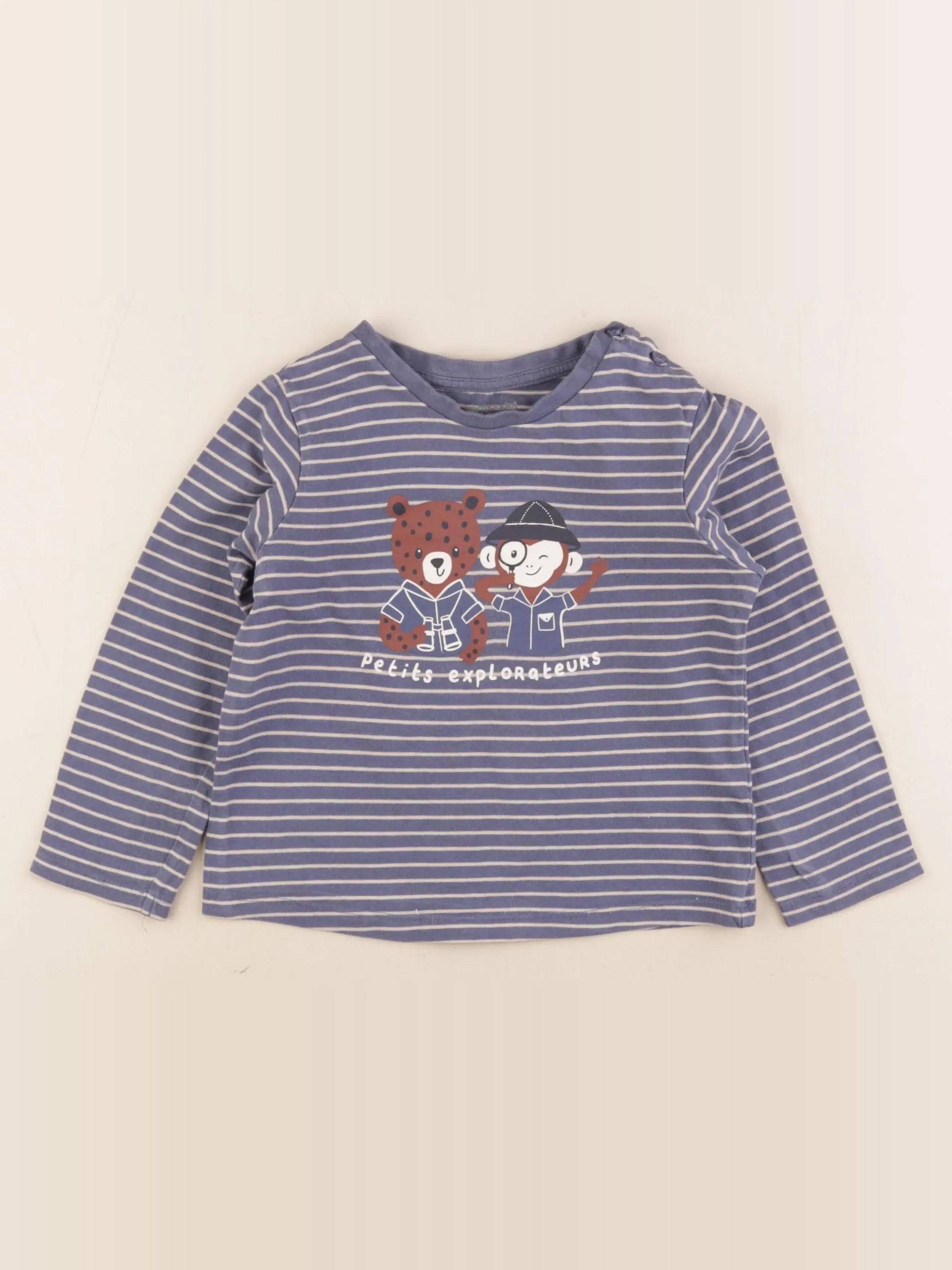 Vertbaudet - tee-shirt bleu - 36 mois