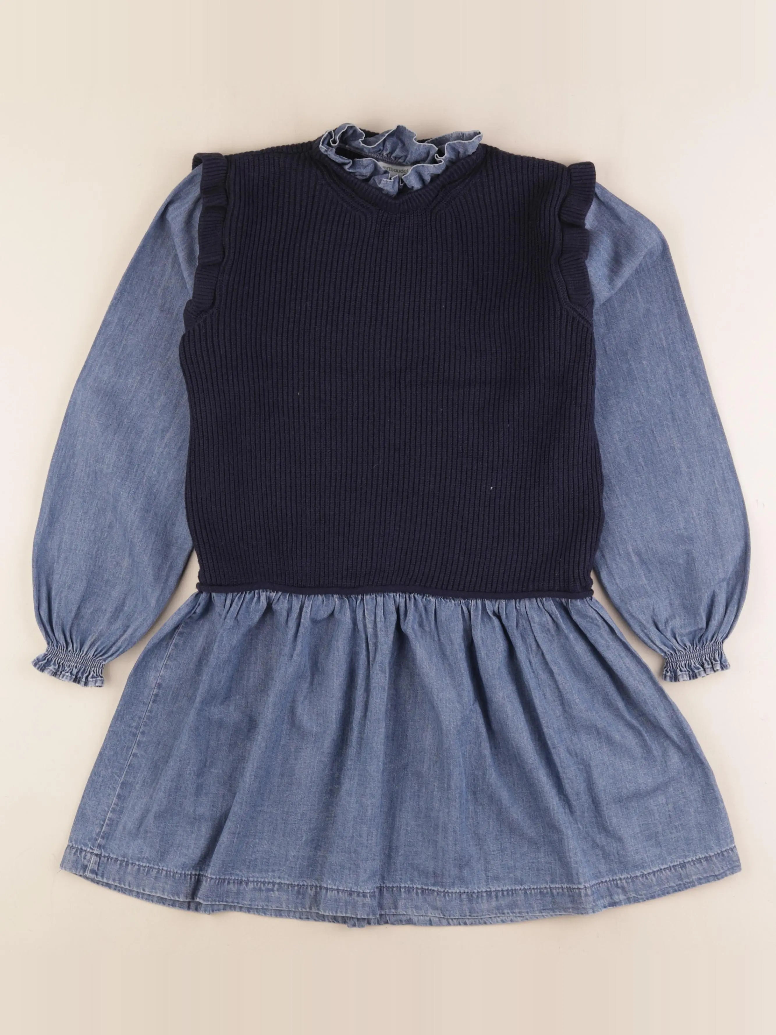 Vertbaudet - robe bleu - 9 ans