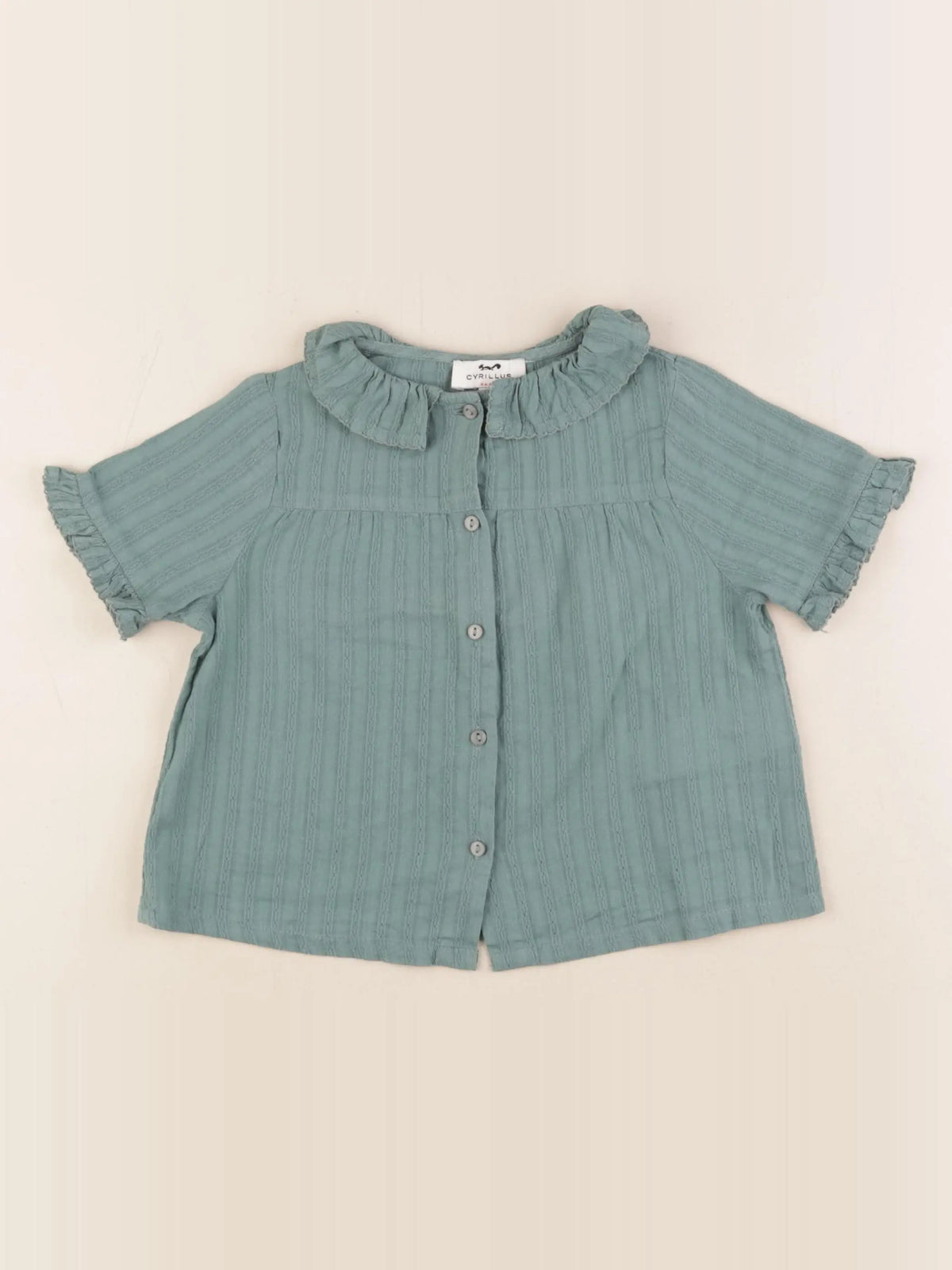 Cyrillus - blouse vert - 4 ans