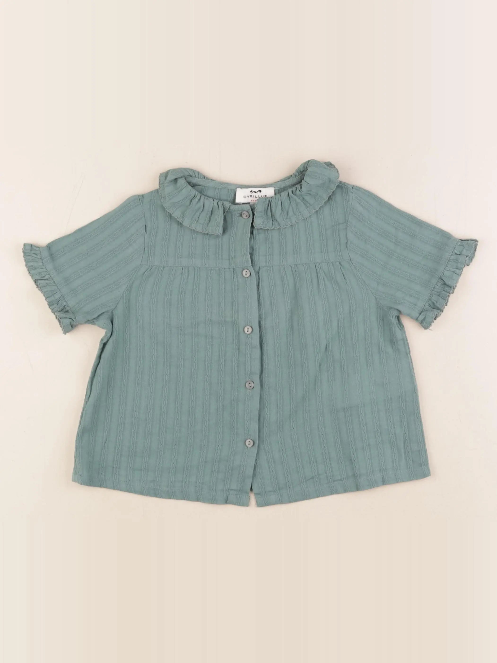 Cyrillus - blouse vert - 4 ans