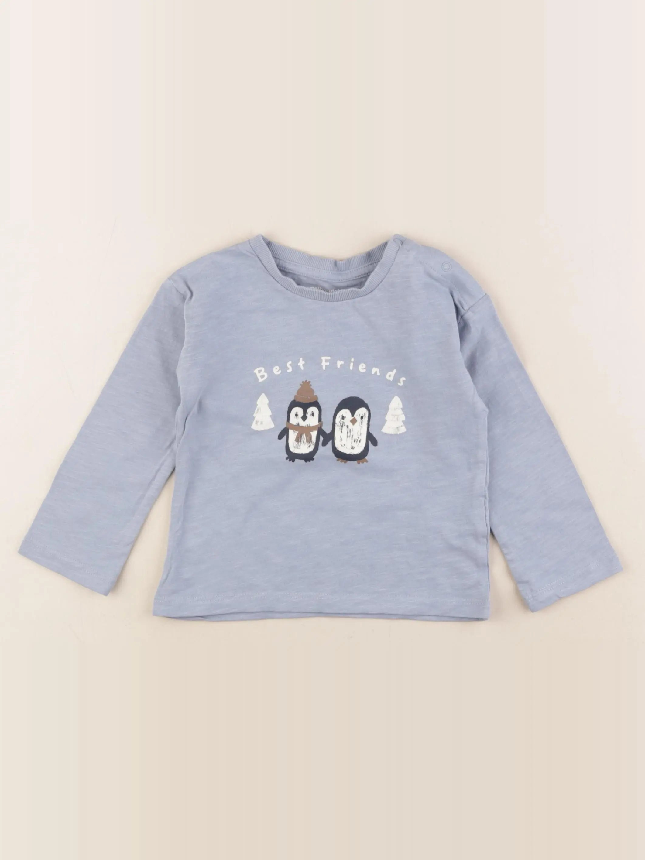 Vertbaudet - tee-shirt bleu - 18 mois