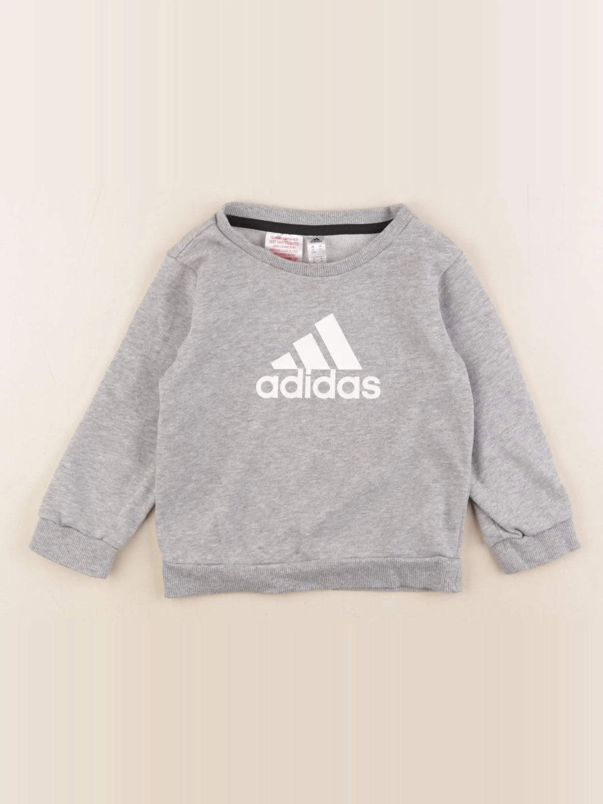 Adidas - sweat gris - 18/24 mois