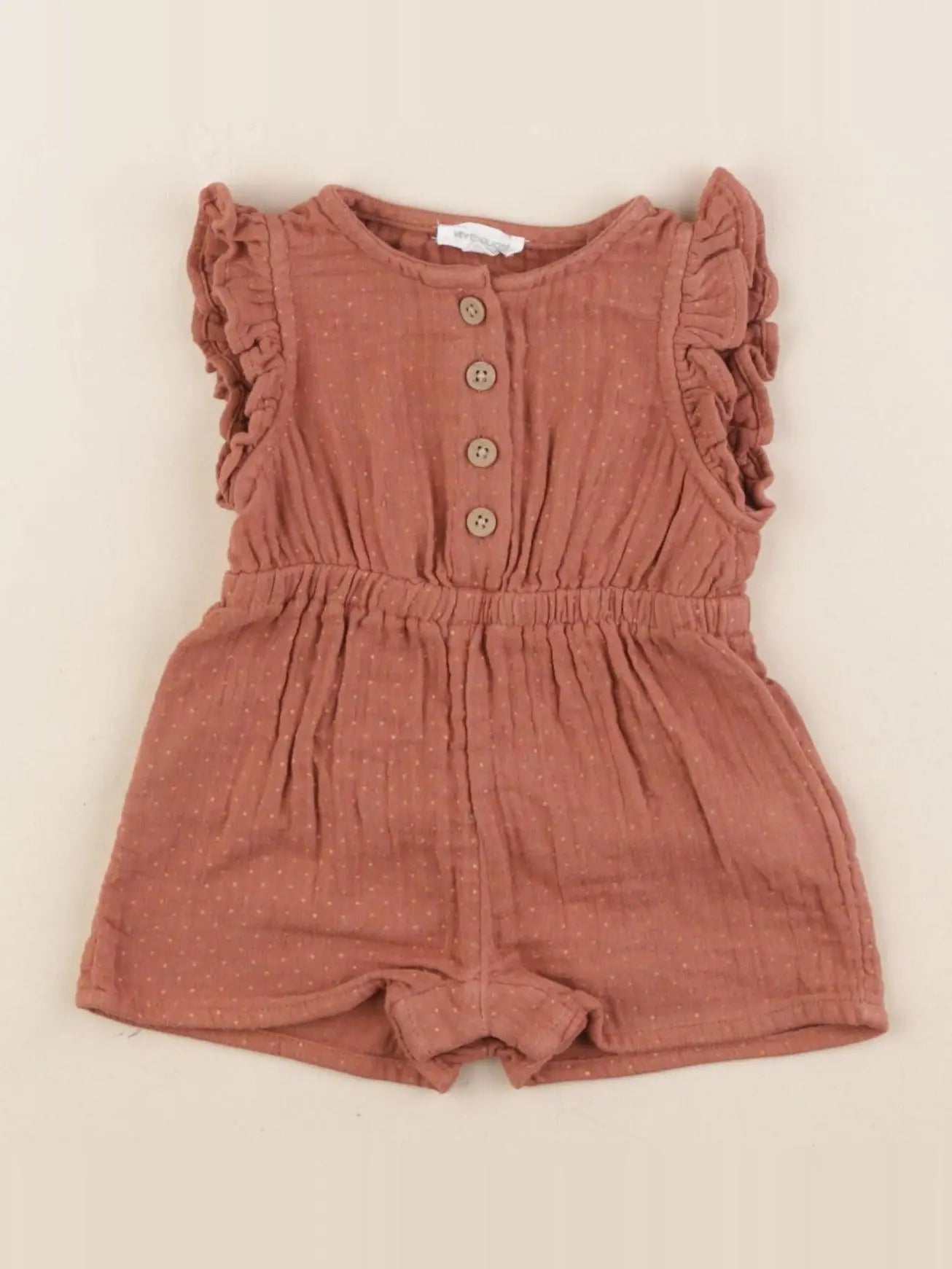 Vertbaudet - combinaison marron - 3 mois