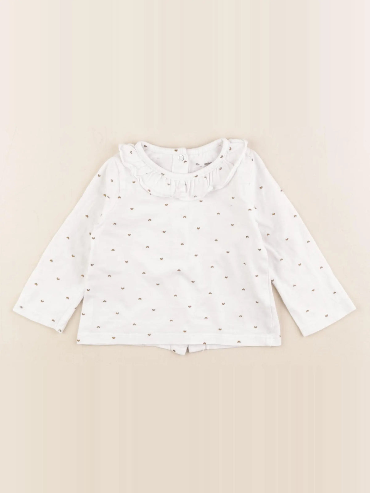 Vertbaudet - tee-shirt blanc - 6/9 mois
