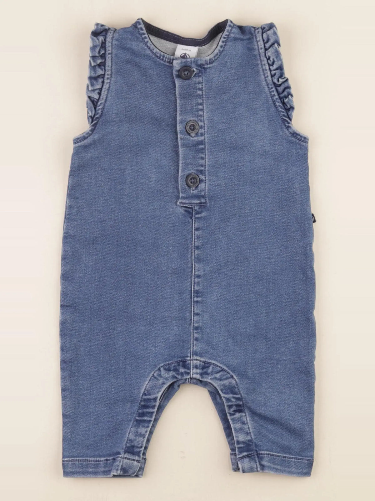 Petit Bateau - combinaison bleu - 6 mois
