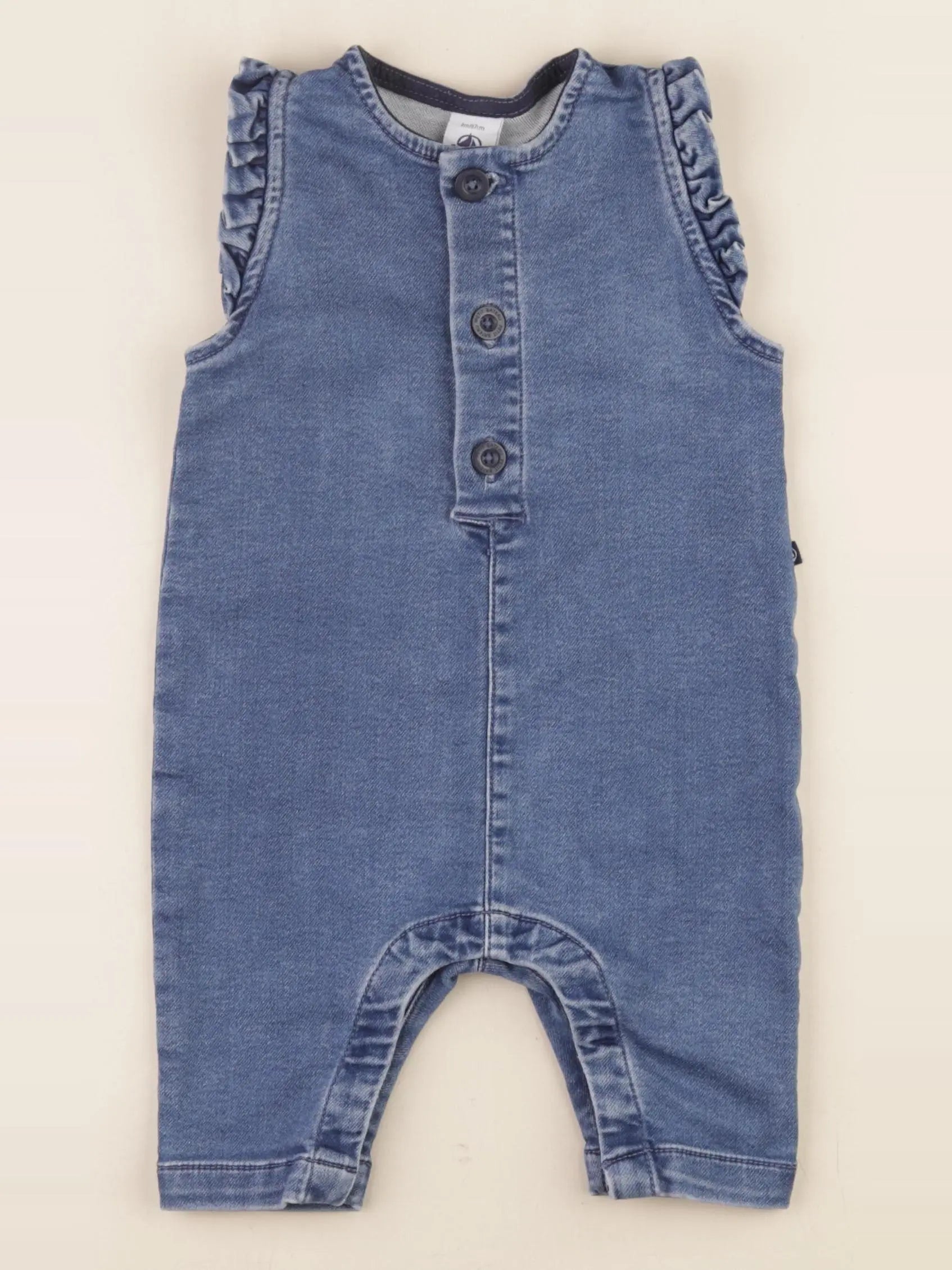 Petit Bateau - combinaison bleu - 6 mois